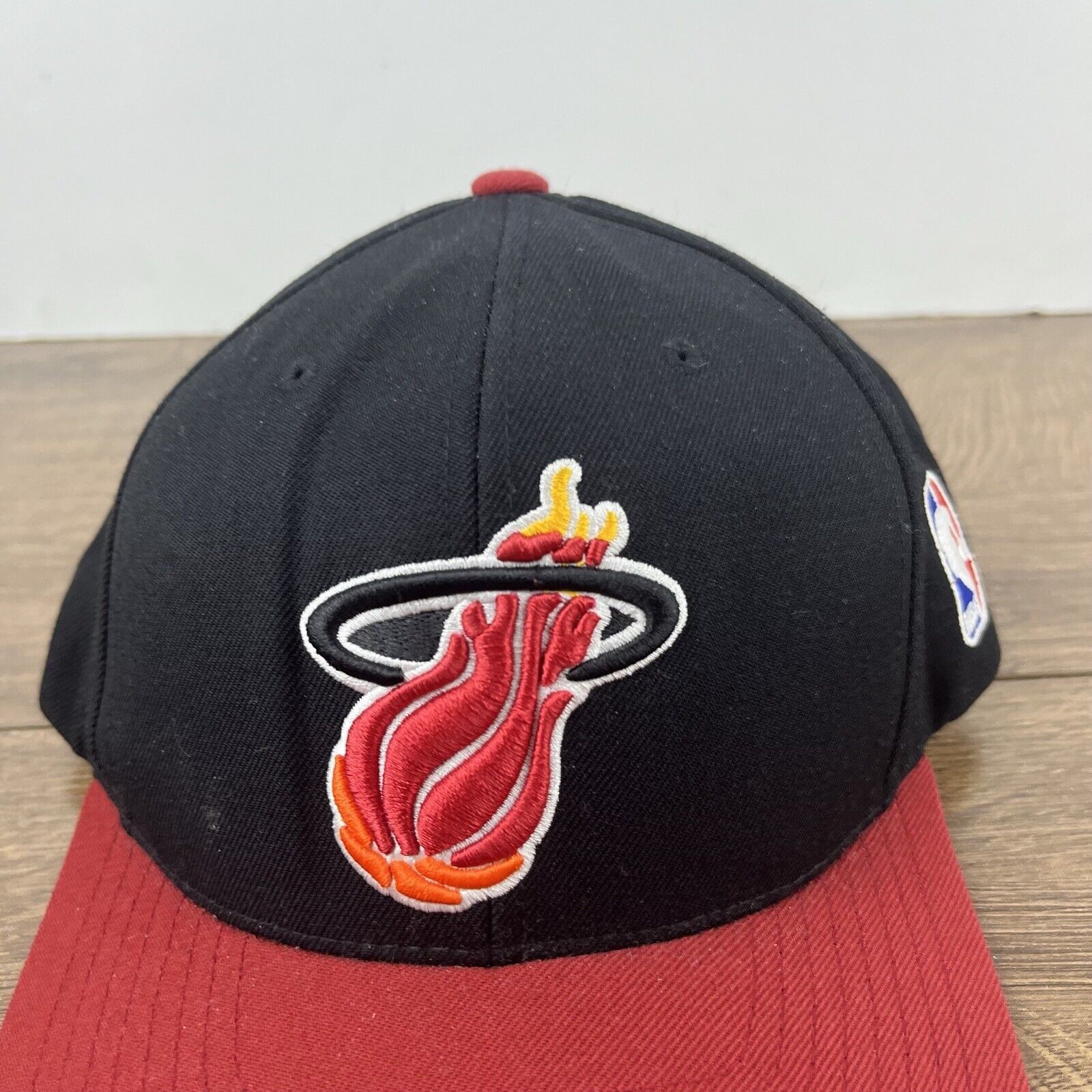Mitchell & Ness Miami Heat Snapback Hat Black Mitchell & Ness Cap Adjustable Size ONE SIZE - 7 Thumbnail