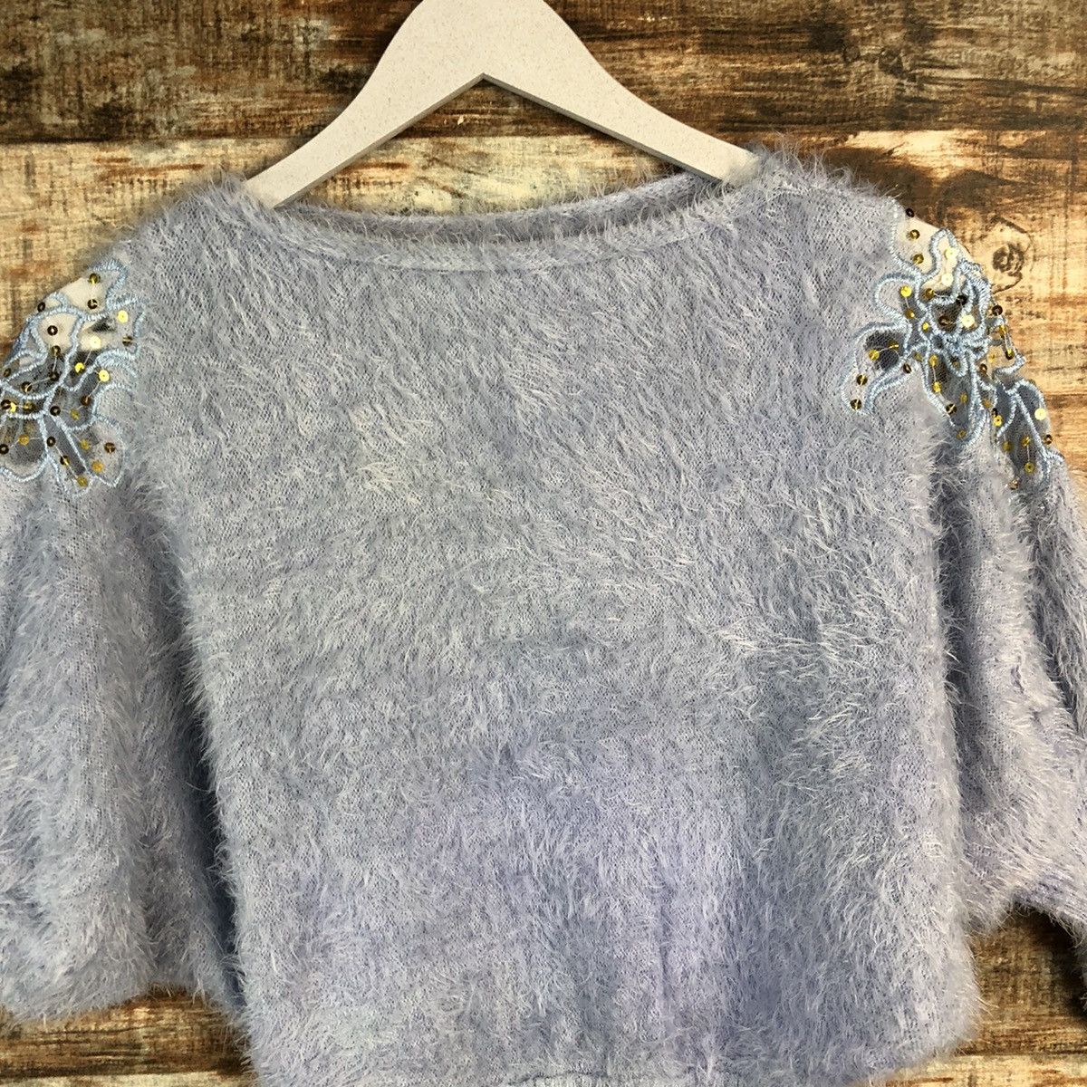Homespun Knitwear DL Japanese Brand Blue Cloaks Knitwear #C229 Size S / US 4 / IT 40 - 5 Thumbnail