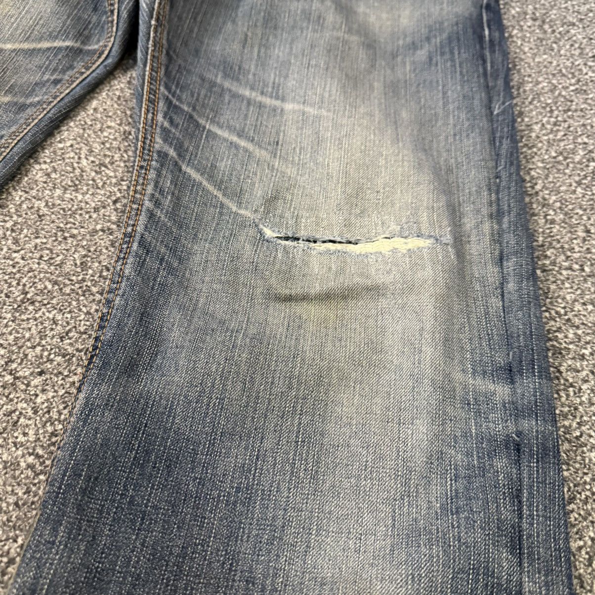 If Six Was Nine 90s Flared Japanese Wideleg Edwin 503 Mud Distressed Denim Size US 36 / EU 52 - 6 Thumbnail