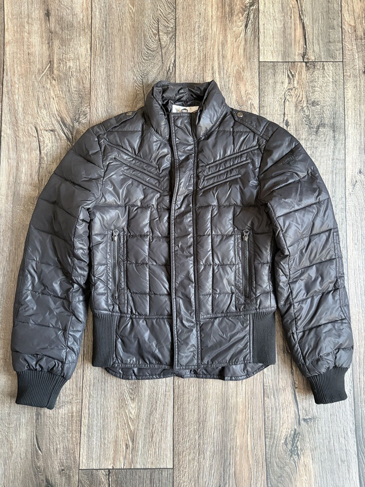 Schott Schott Perfecto Black Quilted Women's Down Racing Jacket Size XS / US 0-2 / IT 36-38 - 1 Thumbnail