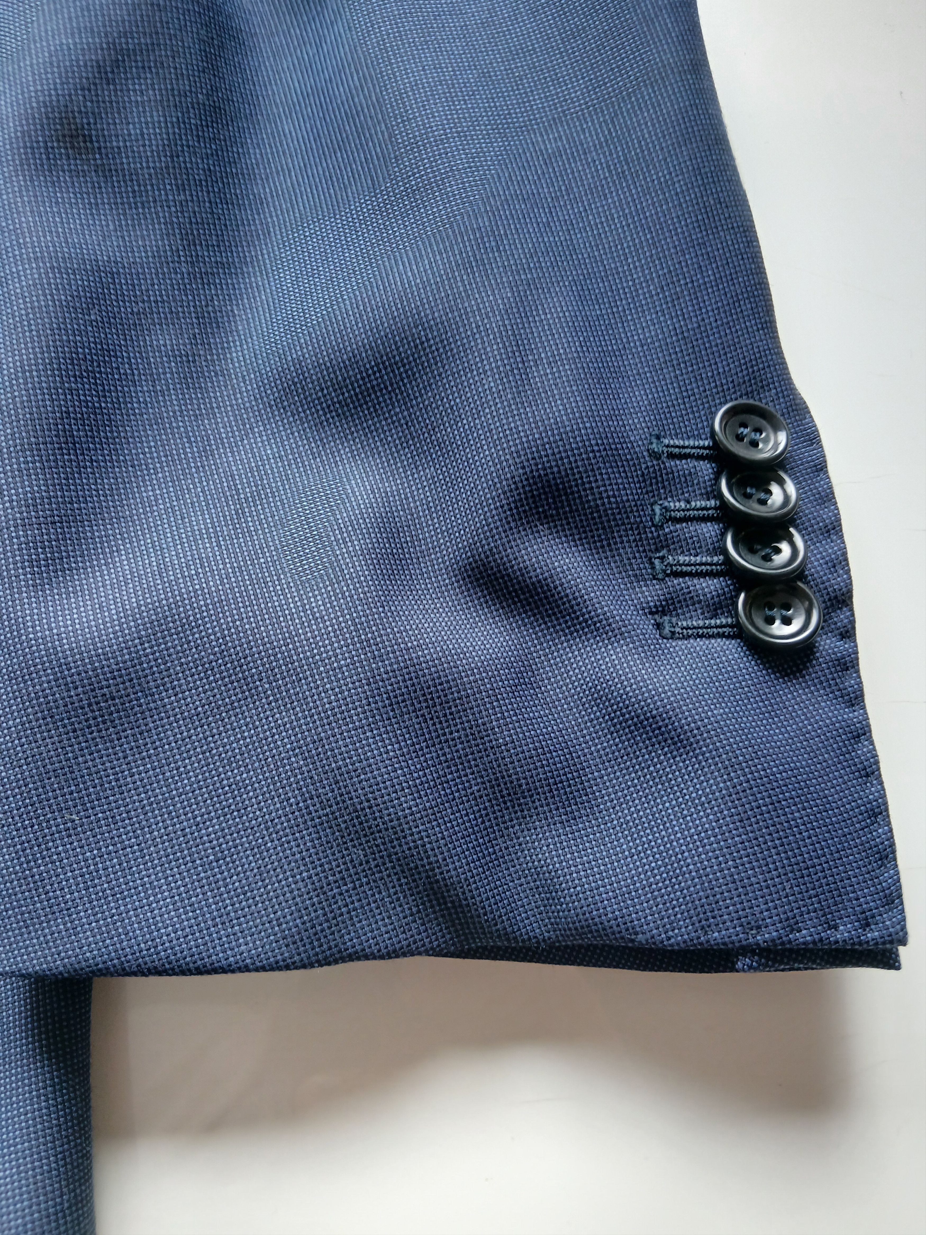 Stile Latino Stile Latino Napoli Blue Wool Silk Linen Blazer – EU 52/54 Size 52L - 10 Thumbnail