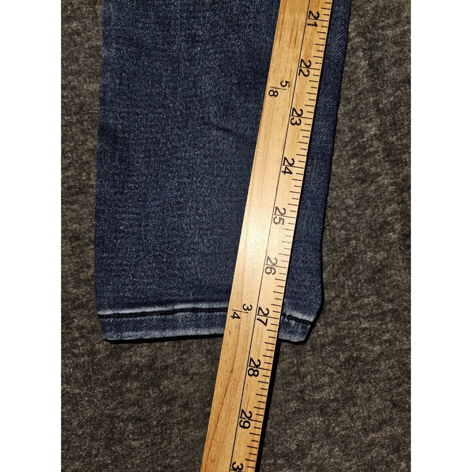 Vintage Kancan Jeans Skinny Ankle 5 Juniors Blue Low Rise 27 Inseam Stretch Pockets Logo Den im City Preppy Womens Size 27" / US 4 / IT 40 - 6 Thumbnail