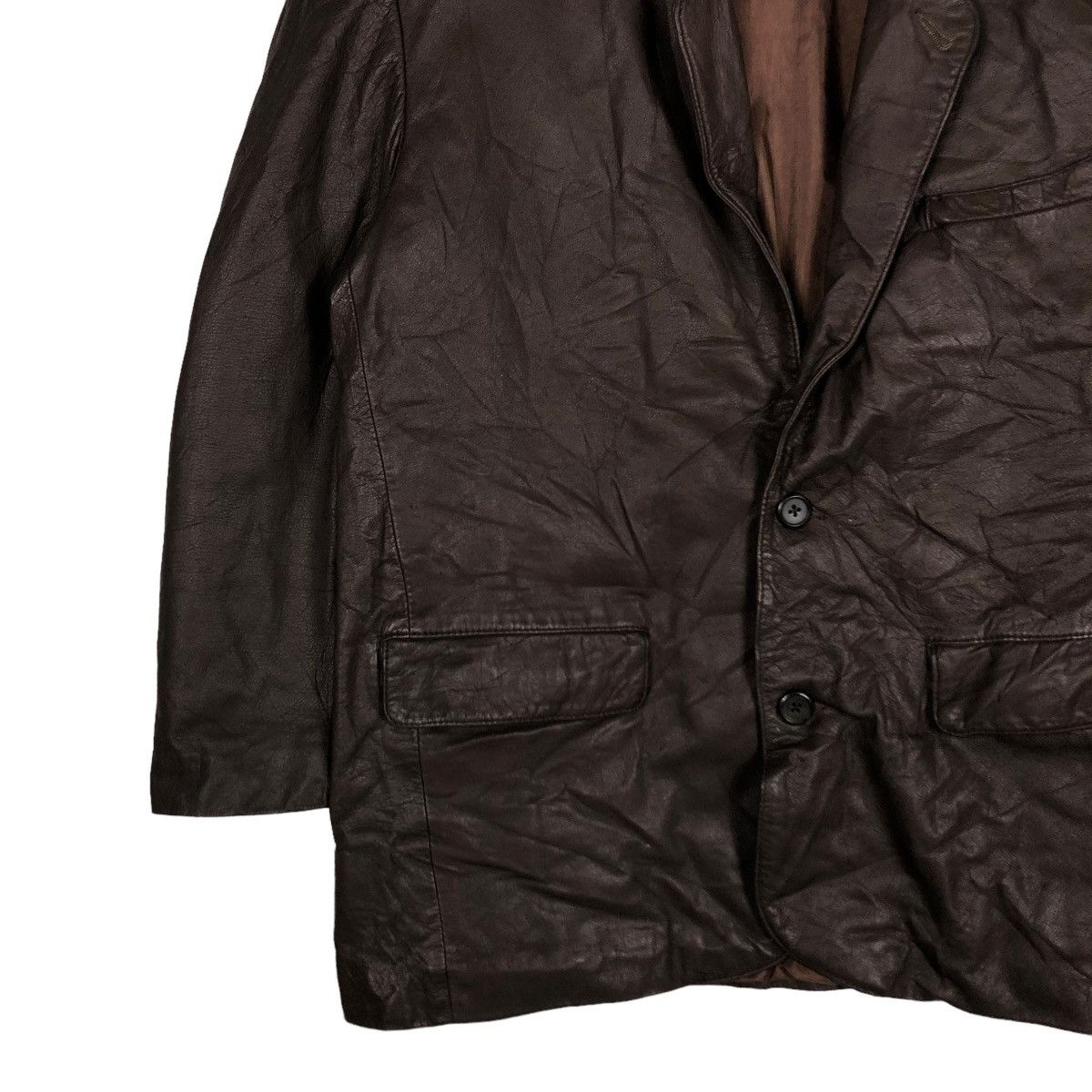 Japanese Brand 🔥VINTAGE GENUINE LEATHER JACKET BIG POCKET ISSEY MIYAKE Size US M / EU 48-50 / 2 - 6 Thumbnail
