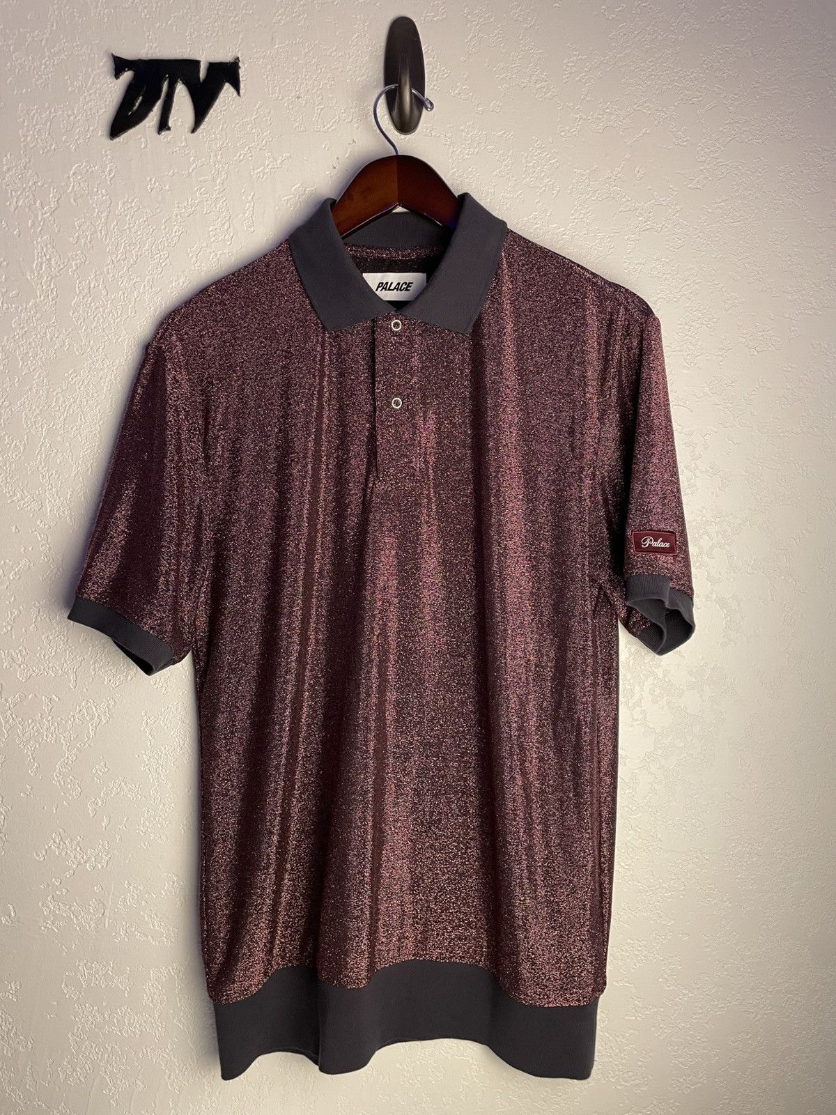 Palace FW22 Intarsia Font Polo in Pink | Grailed