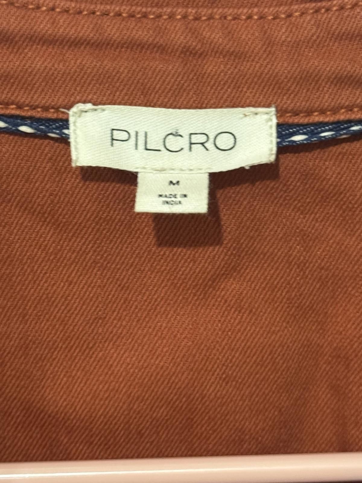Other Pilcro Rust Orange Puff Sleeve Button-Up Shirt Medium Size M / US 6-8 / IT 42-44 - 2 Thumbnail