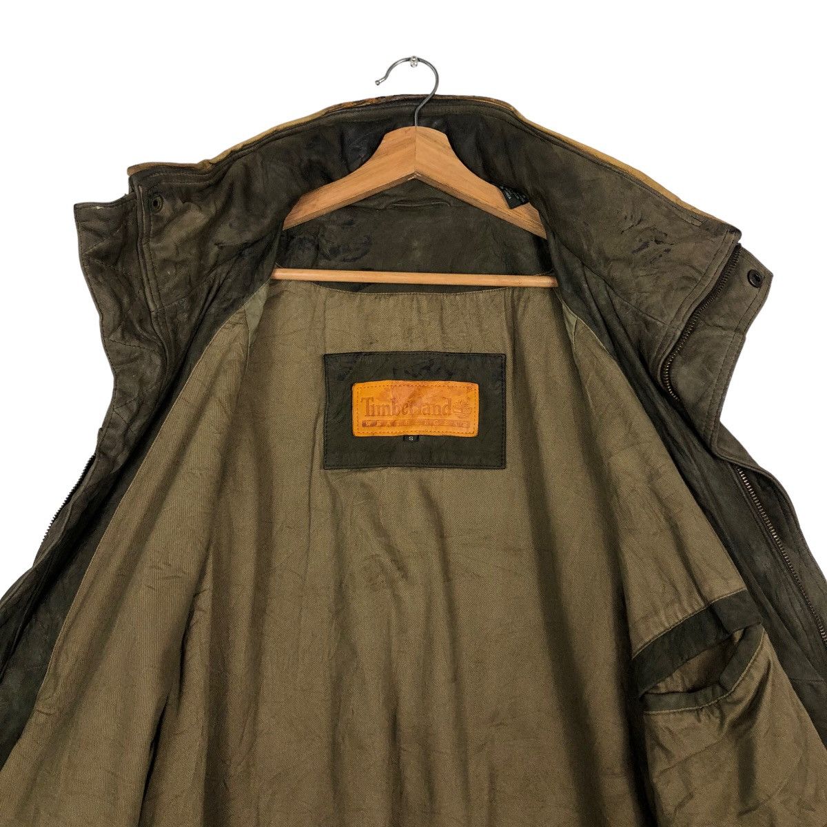 Timberland 🔥Vintage Genuine Leather Jacket Biker Timberland Bondage Size US S / EU 44-46 / 1 - 14 Thumbnail