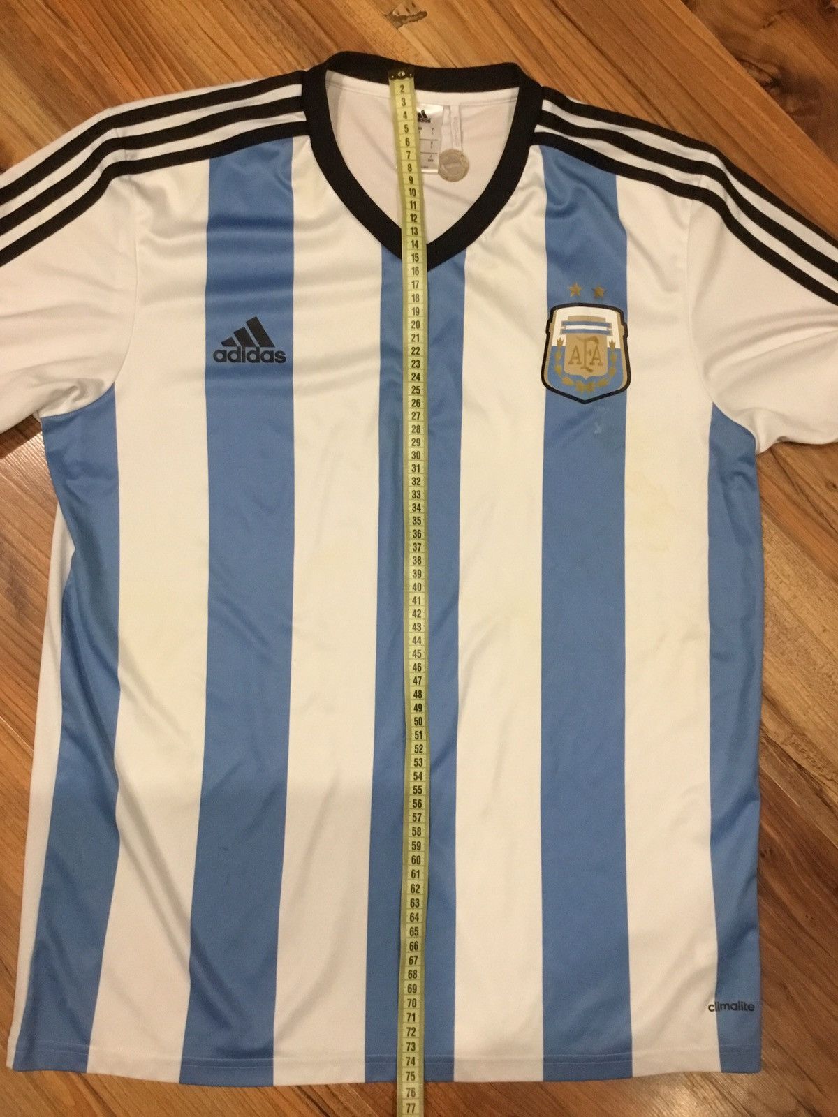 Adidas AFA national jersey Argentina 2013-2014 jerseyfootball shirt Size US L / EU 52-54 / 3 - 7 Thumbnail