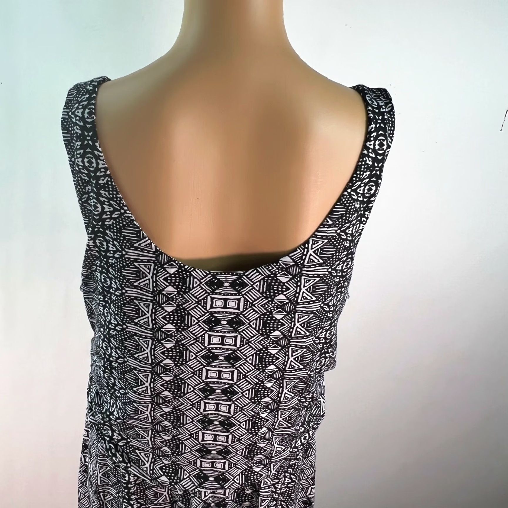 Faded Glory VINTAGE Faded Glory Womens Geometric Print Sleeveless White Shift Dress XL Size XL / US 12-14 / IT 48-50 - 4 Thumbnail