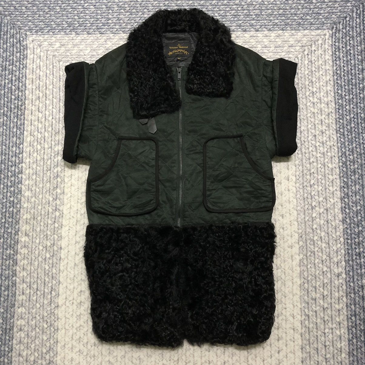 Japanese Brand Rare Vivienne Westwood Sleeveless Sherpa Trench Jacket Size US S / EU 44-46 / 1 - 1 Thumbnail