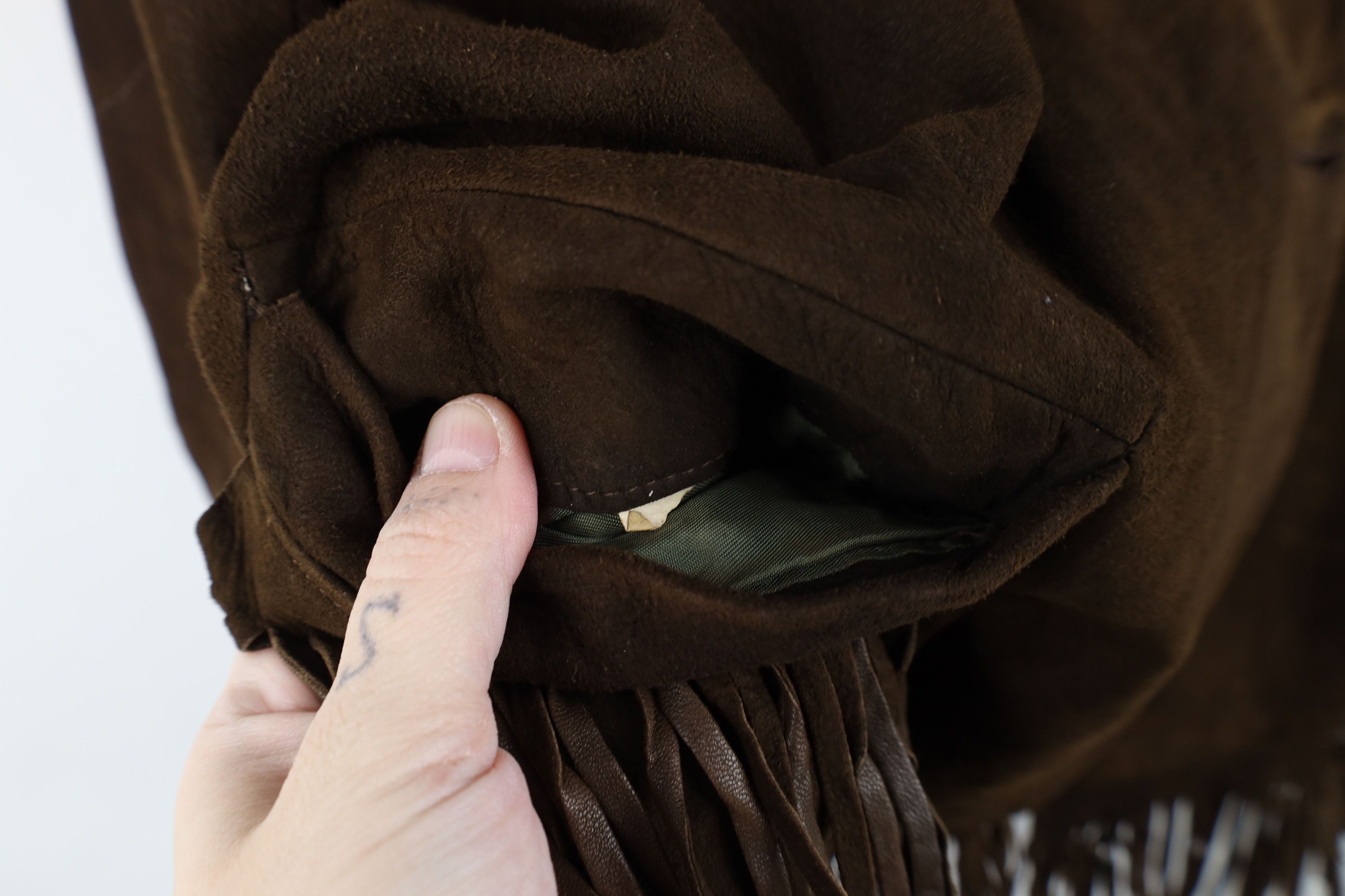 Vintage Vintage 60s 70s Boho Chic Western Suede Leather Jacket Brown Size XL / US 12-14 / IT 48-50 - 7 Thumbnail