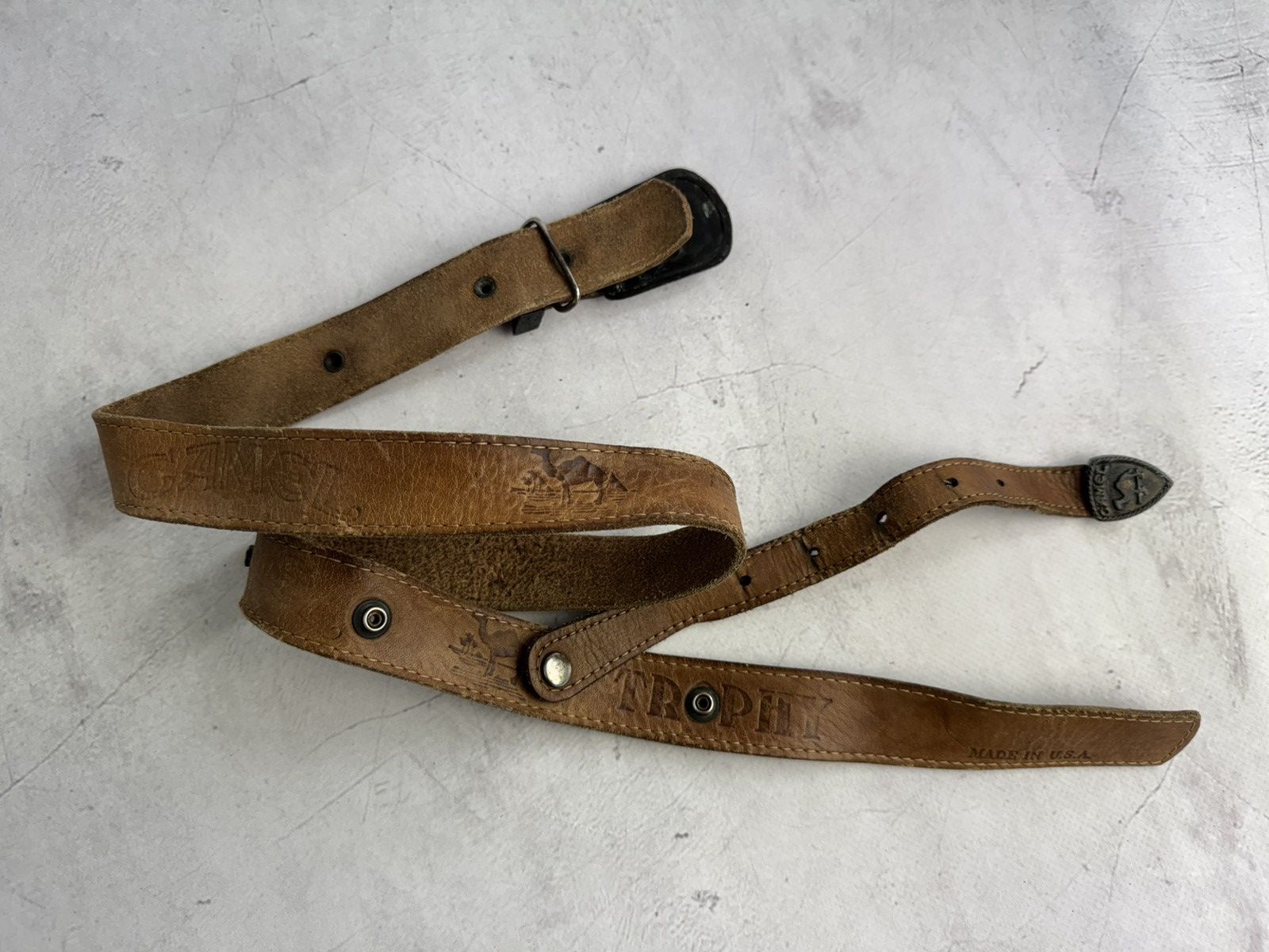 Camel Camel trophy Leather Brown Belt Vintage Size ONE SIZE - 5 Thumbnail