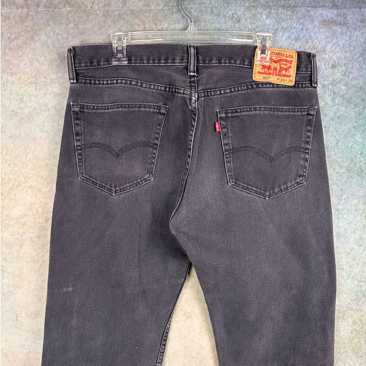 Levi's × Vintage Vintage Levis 505 Black Denim Jeans 36x30 Faded Y2K Regular Size US 36 / EU 52 - 4 Thumbnail