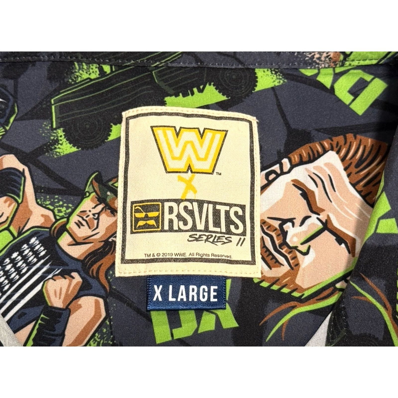 Vintage RSVLTS D-Generation X Shirt Mens XL Black Green Button Up Series II Short Sleeve Casual Party/Cocktail Mens Size US XL / EU 56 / 4 - 6 Thumbnail