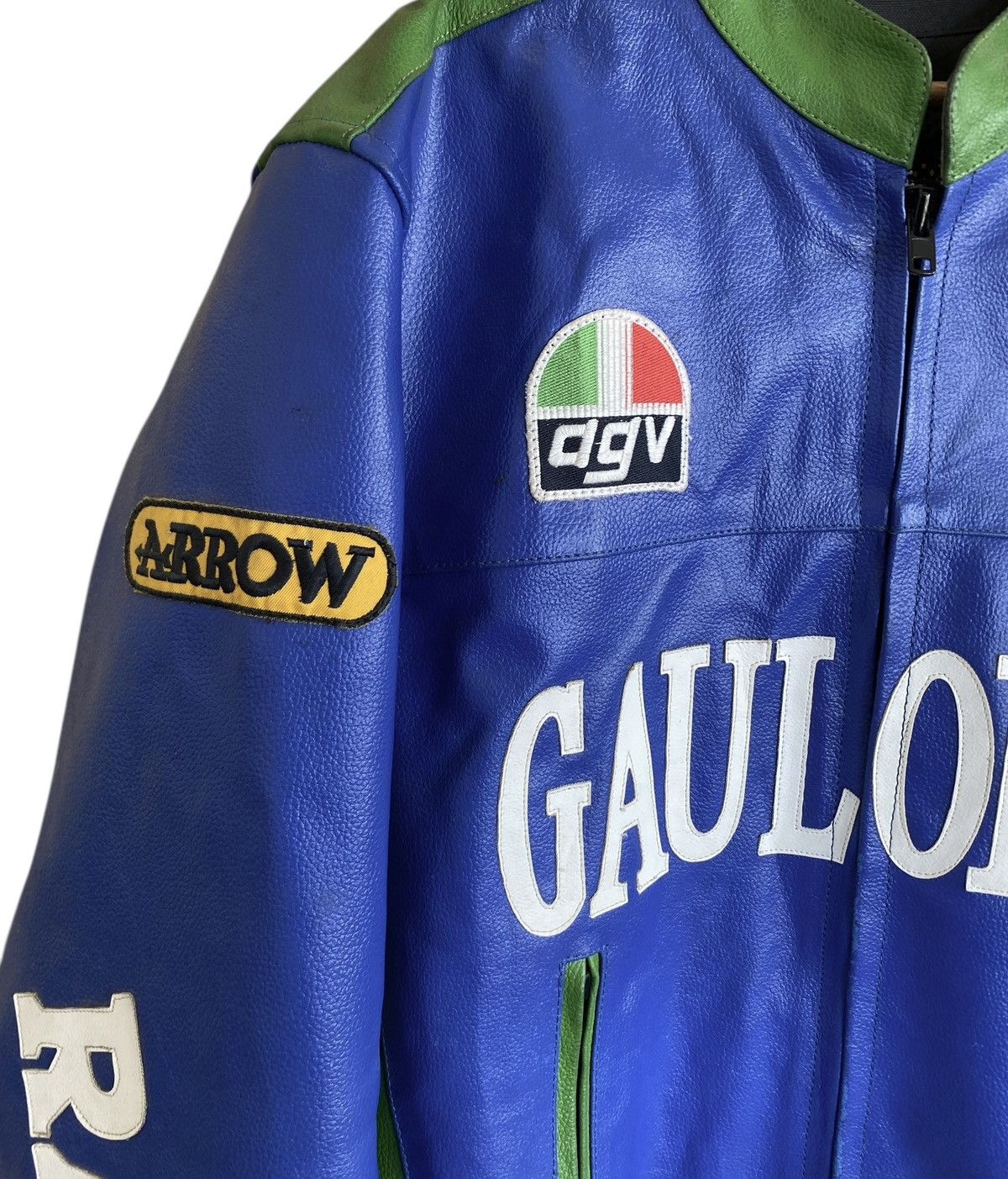 Vintage Vintage Racing Gauloises Motorcycle Leather Jacket 1990s Size US XL / EU 56 / 4 - 4 Thumbnail
