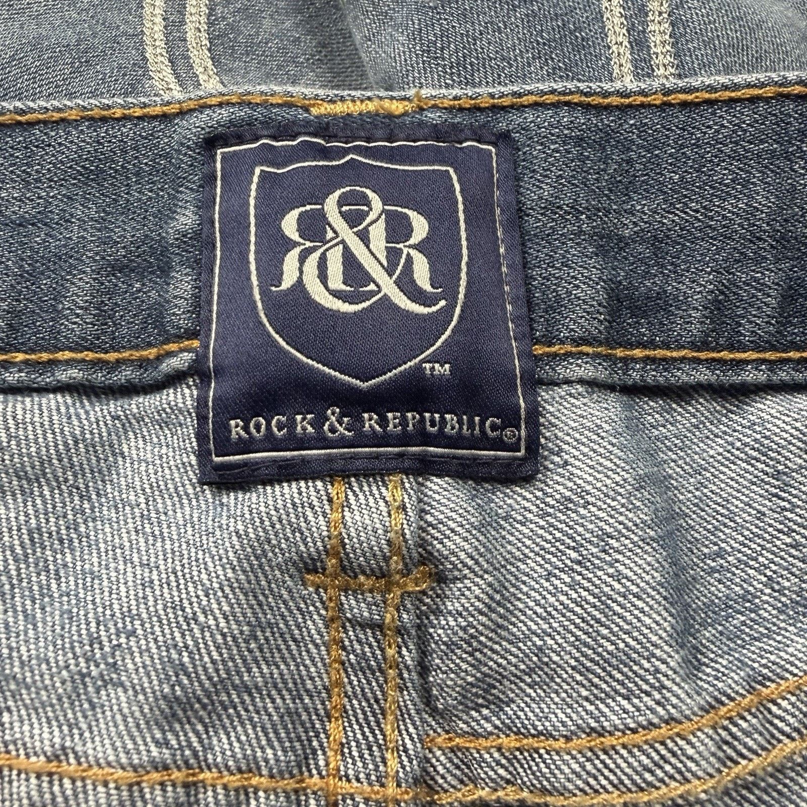 Rock & Republic Rock & Republic Torque Jeans Mens 34x32 Blue Distressed Size US 34 / EU 50 - 5 Thumbnail