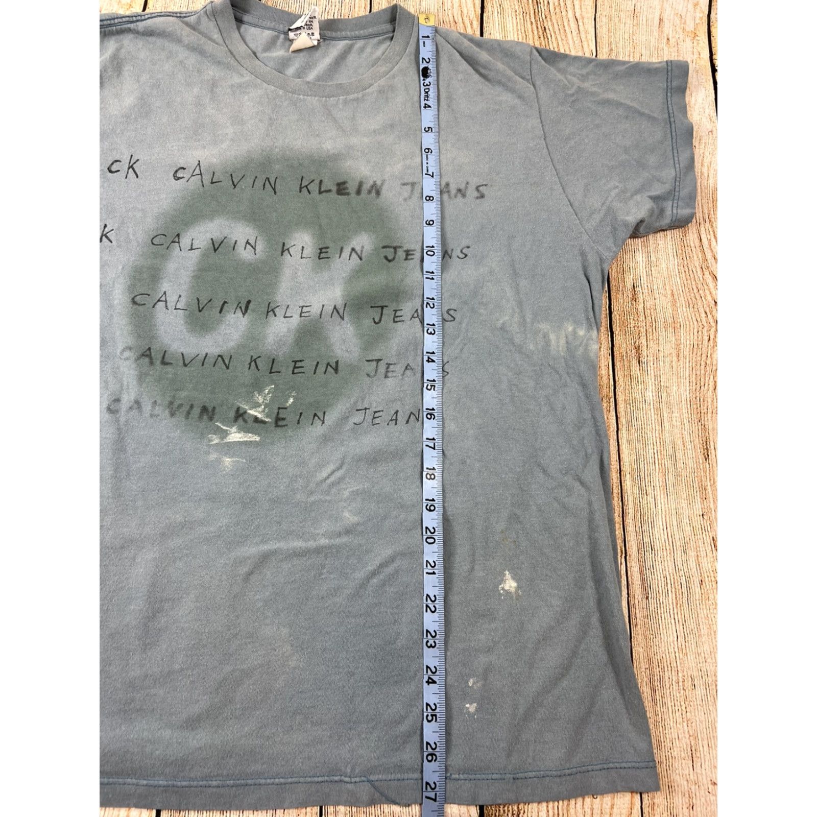 Calvin Klein VINTAGE Calvin Klein Jeans CK Vintage Blue T Shirt M Distressed Men Blue Shirt CK Vintage Distressed Mens Size US M / EU 48-50 / 2 - 6 Thumbnail