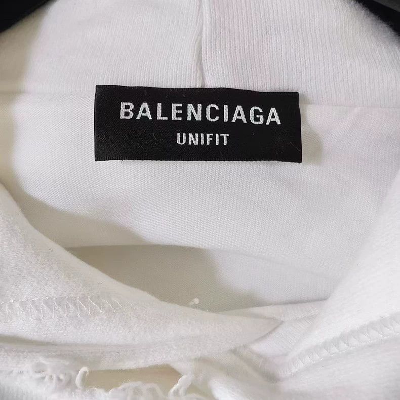 Balenciaga Balenciaga Fleece sweatshirt with logo print and ripped ef Size US S / EU 44-46 / 1 - 3 Thumbnail