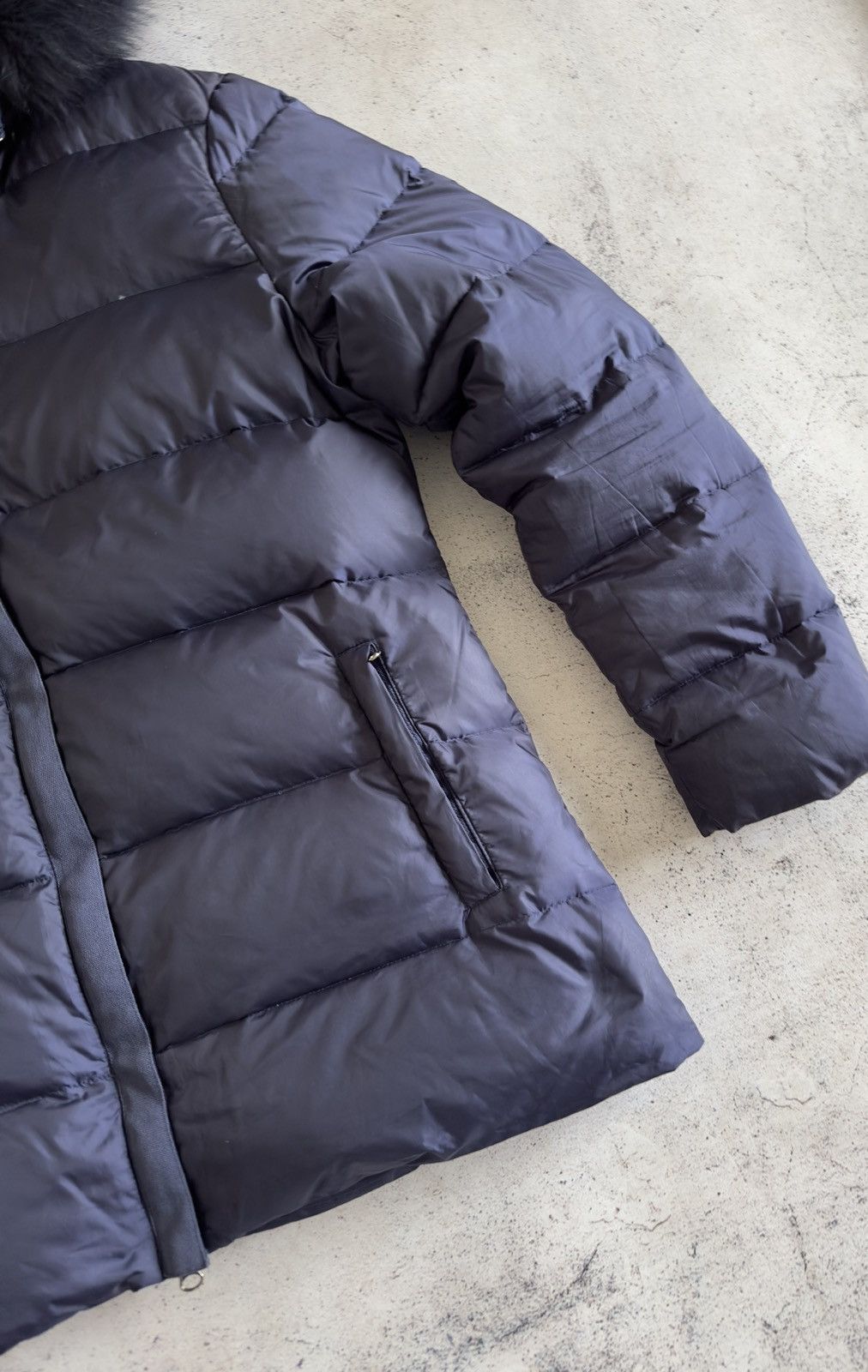 Gerard Darel Gerard Darel Paris Blue Down Jacket With Fur Hood Size 2 Size L / US 10 / IT 46 - 6 Thumbnail