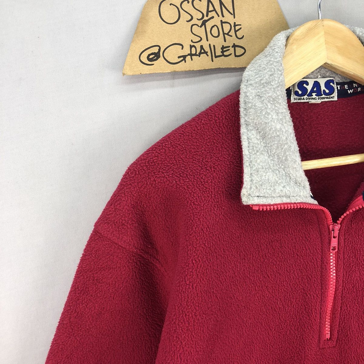 Japanese Brand Vintage SAS Dyersburg Fabrics Half Zipper Pullover Jacket Size US L / EU 52-54 / 3 - 2 Thumbnail
