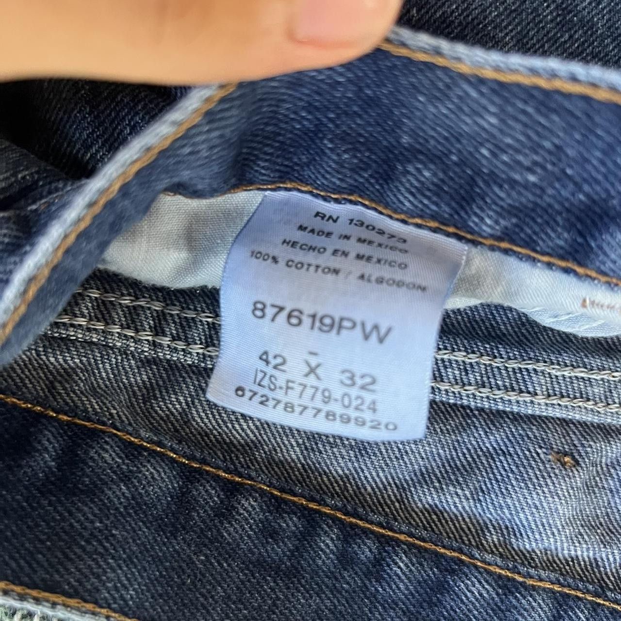 Vintage Vintage Y2K/2000s Baggy Grunge Dark Wash Denim Jeans! Size US 42 / EU 58 - 8 Thumbnail