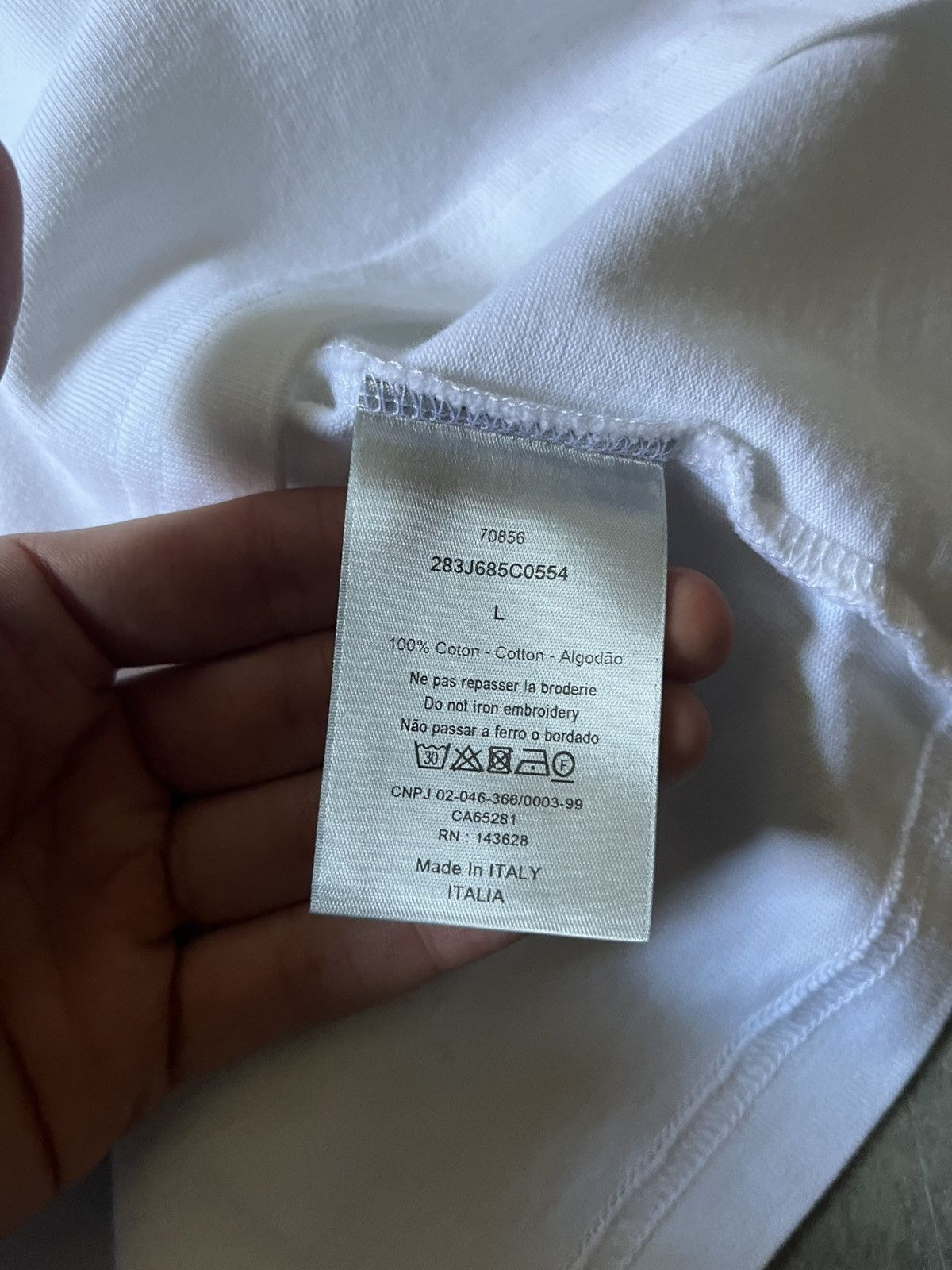 Dior × Travis Scott Dior Travis Scott Cactus Jack embroidered logo white T-shirt Size US L / EU 52-54 / 3 - 12 Thumbnail