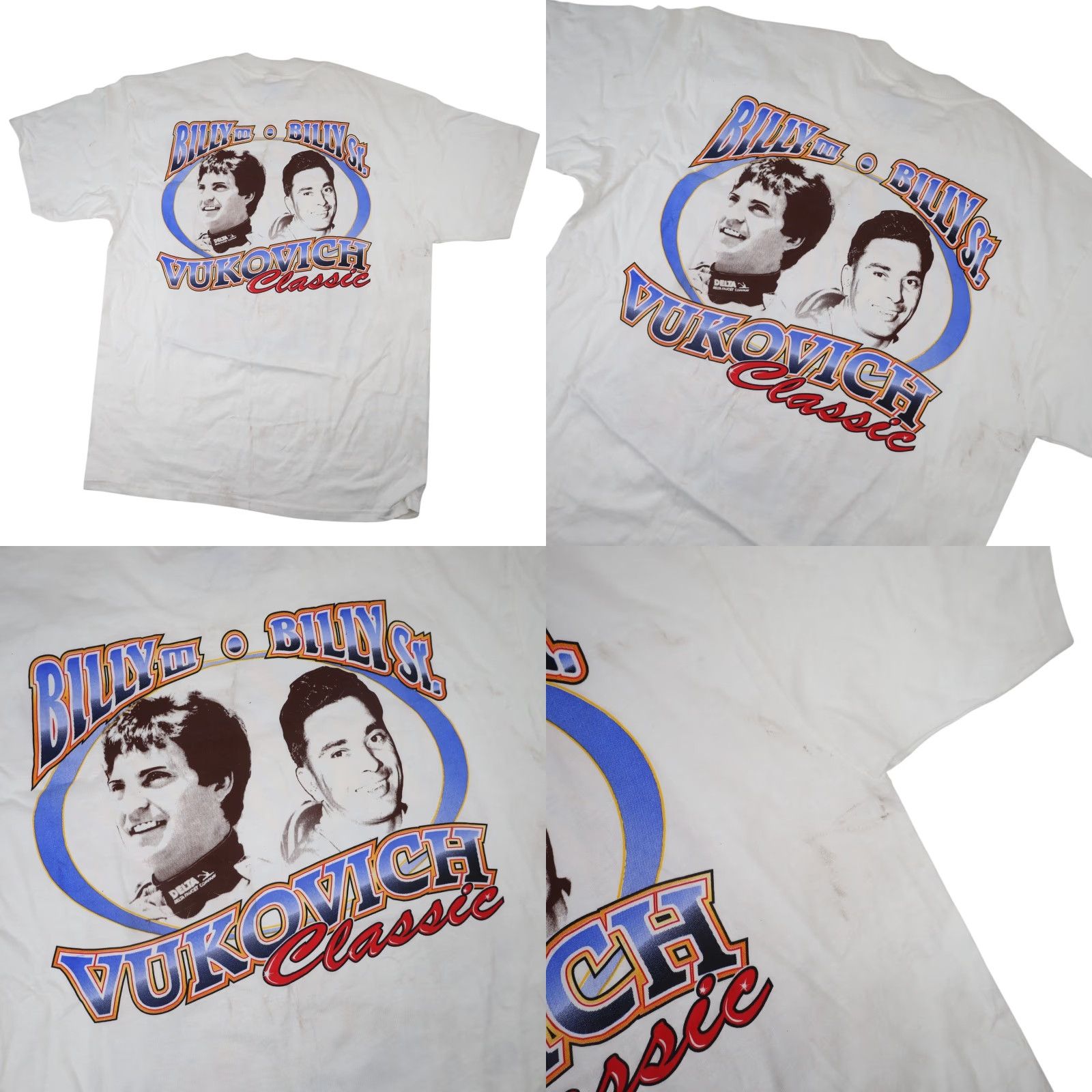 Vintage VINTAGE Vukovich Classic Sprint Car Racing Graphic Shirt Men L White Graphics Sprint Car 8+/10 Size US L / EU 52-54 / 3 - 8 Thumbnail