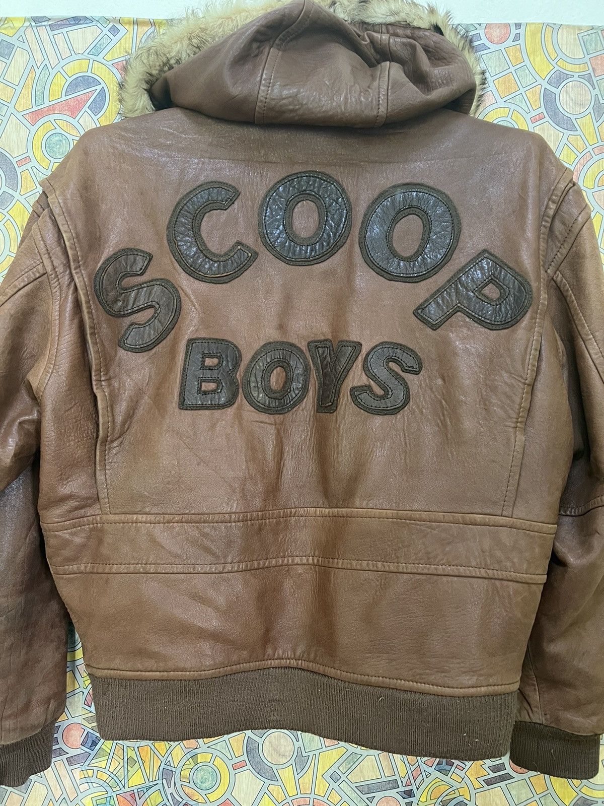 Japanese Brand Leather Jacket Scoop Boys Size US XL / EU 56 / 4 - 14 Thumbnail