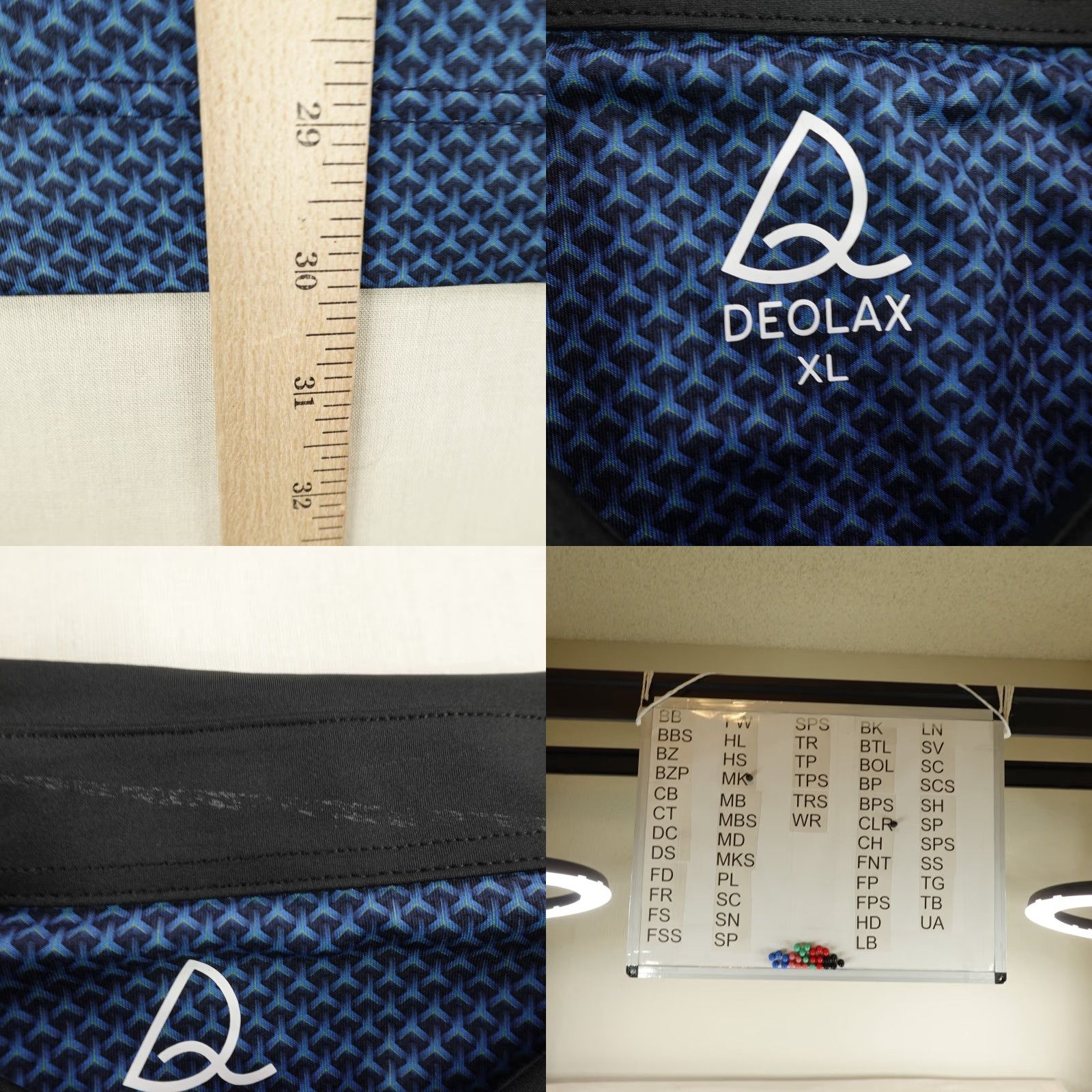 Vintage Deolax Polo Shirt Mens XL Blue Geometric Abstract Performance Flex Golf Golfer Size US XL / EU 56 / 4 - 8 Thumbnail