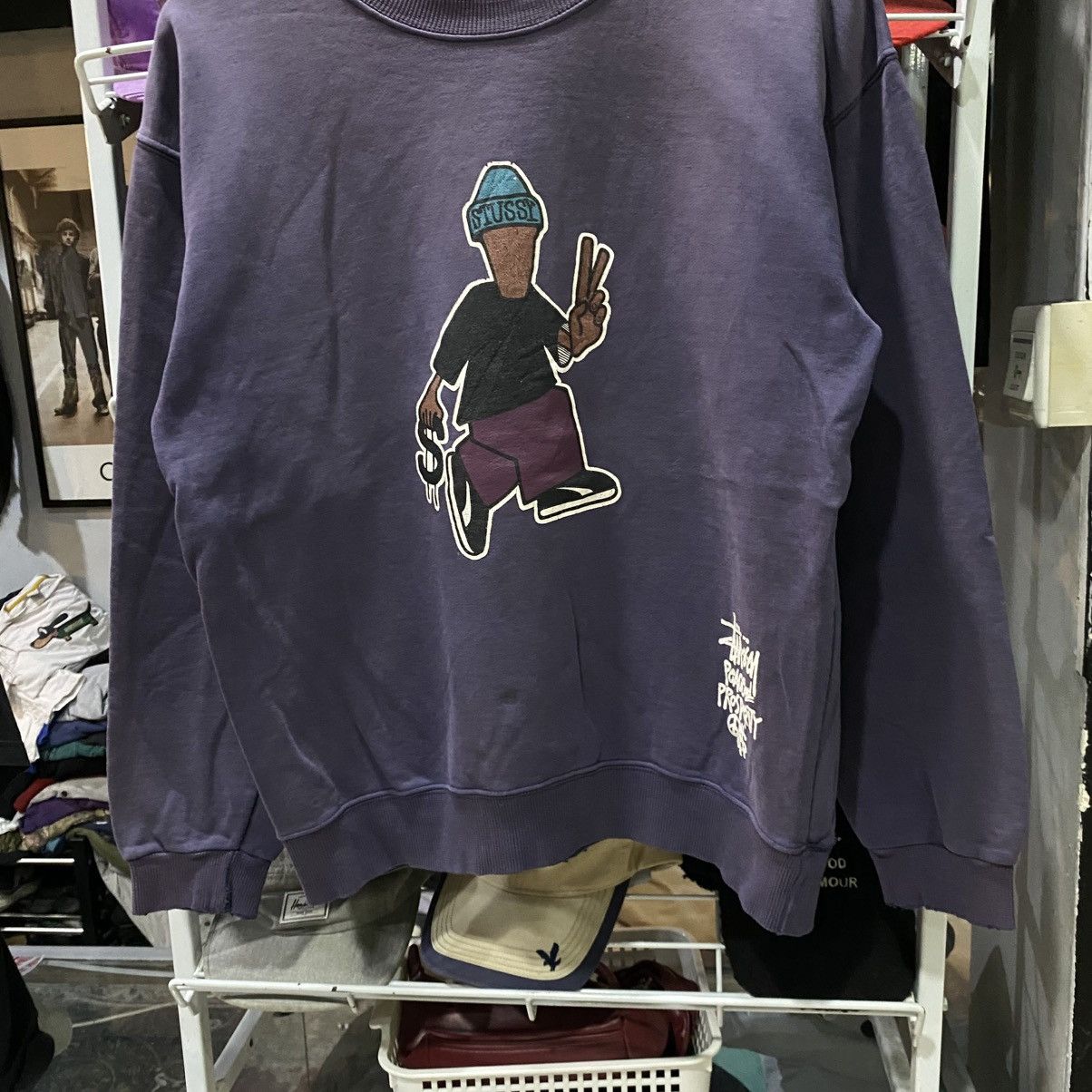 Stussy Vintage 80’s Distress Stussy Peace & Prosperity Sweatshirts Size US M / EU 48-50 / 2 - 4 Thumbnail