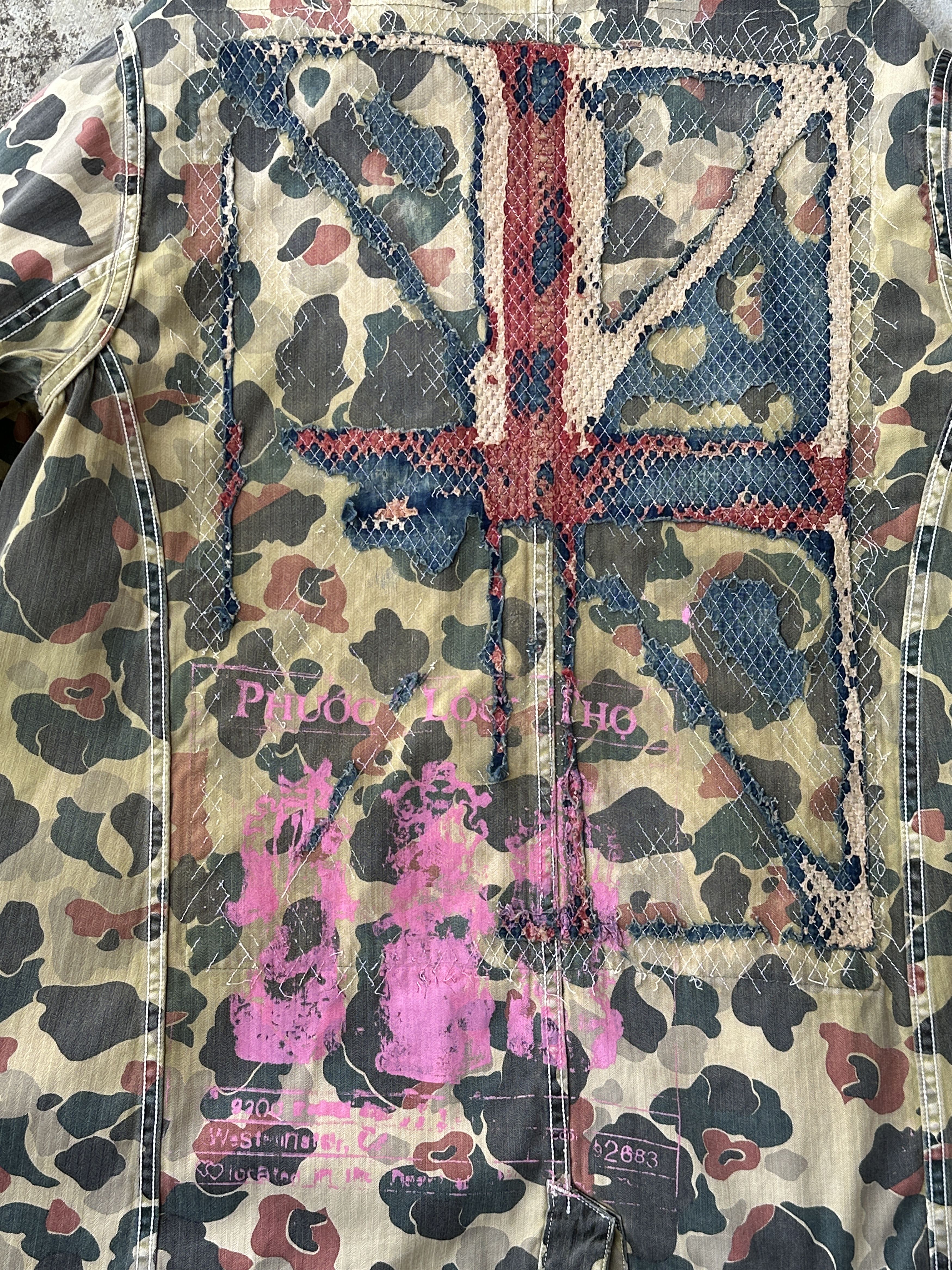 Kapital Kountry HBT Boro Union Jack Flag Field Duck Camo Chore Coat Size US L / EU 52-54 / 3 - 12 Thumbnail