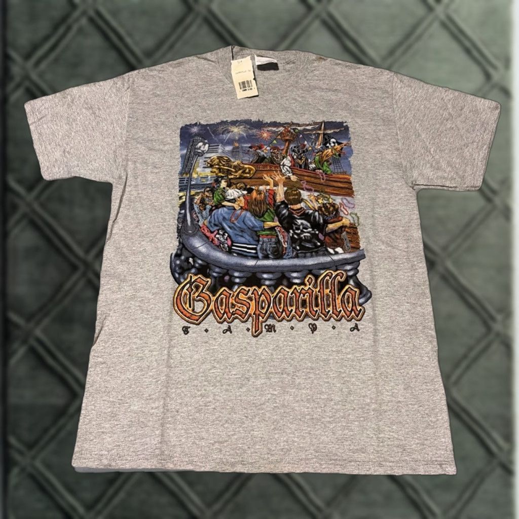 Hanes VINTAGE Gasparilla Pirate Festival Tampa Florida New With Tags T-Shirt M Hanes Men Gray Size US M / EU 48-50 / 2 - 1 Thumbnail
