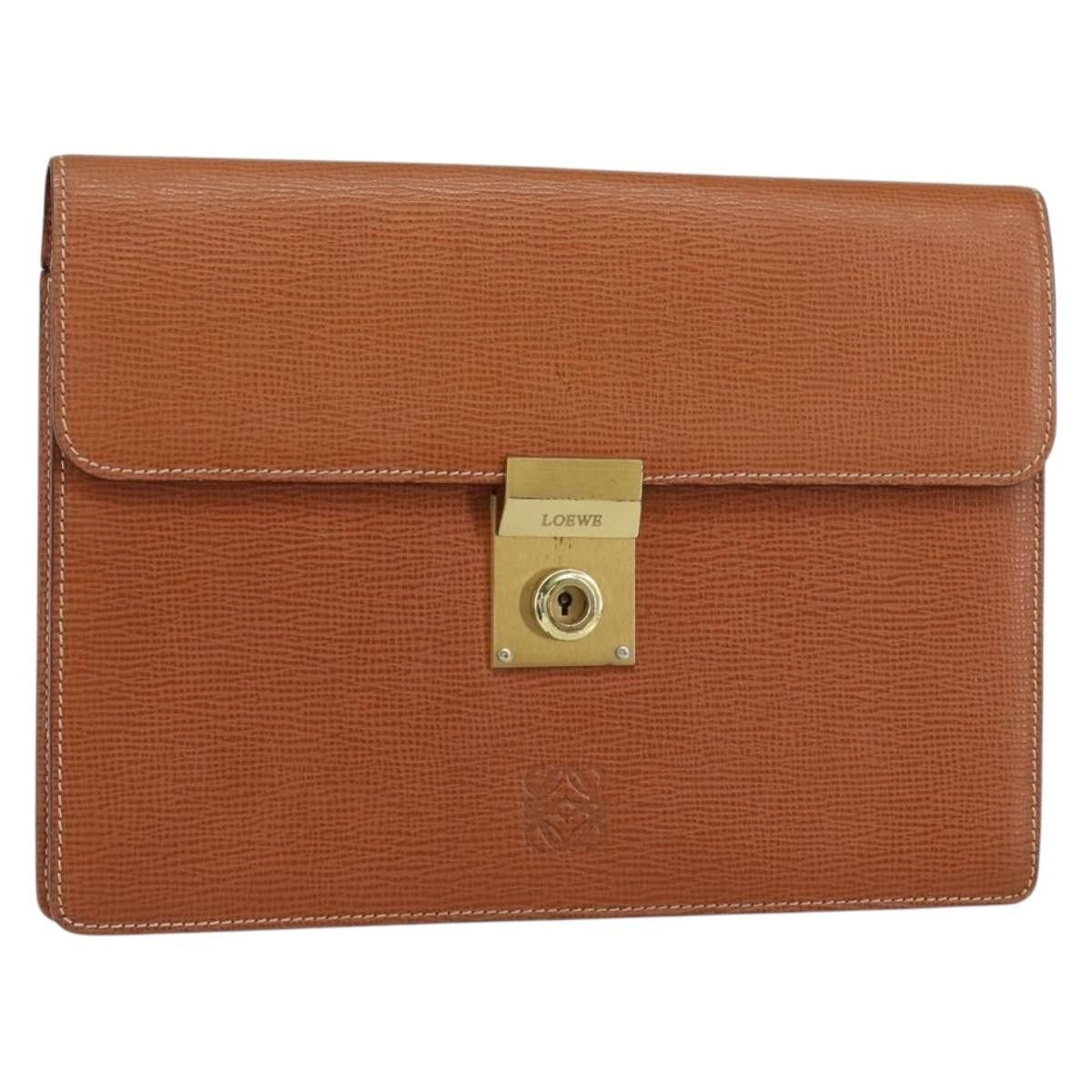 Loewe Loewe Anagram Clutch Bag Leather Size ONE SIZE - 1 Thumbnail