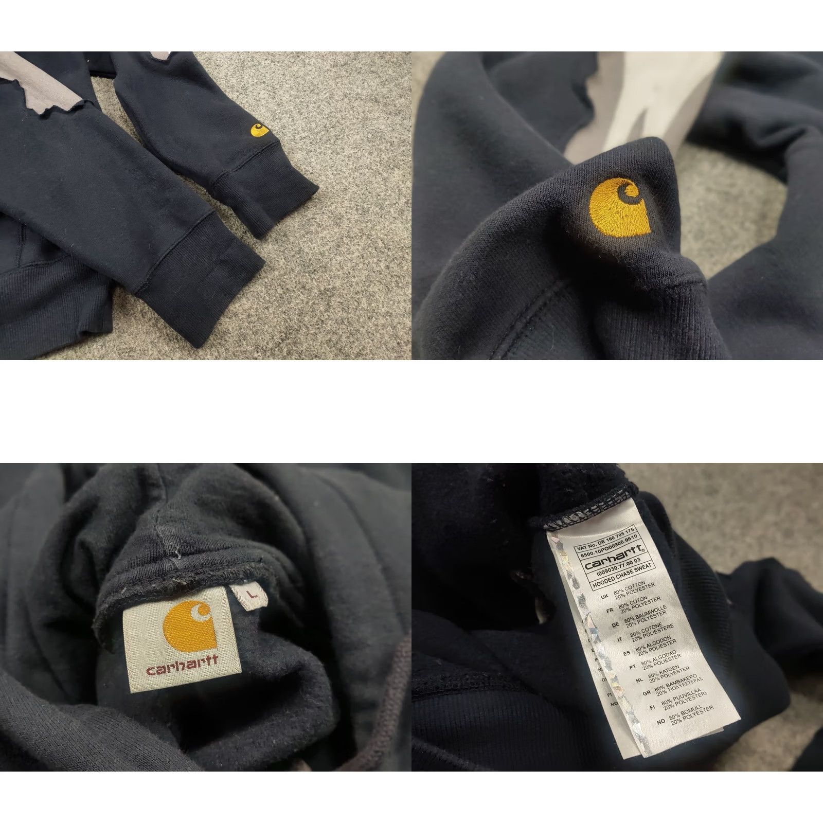 Carhartt VINTAGE Carhartt Skeleton Hoodie Baggy Fit blue Shirt Hoodie Mens L Blue 90s Grunge Retro Size US L / EU 52-54 / 3 - 9 Thumbnail
