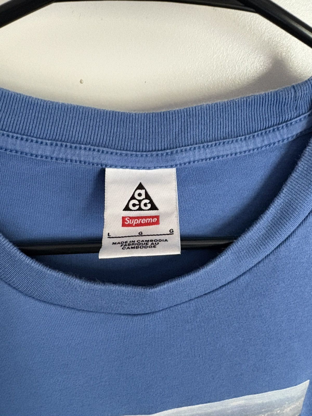 Nike ACG × Supreme Supreme X Nike ACG Manhattan Tee (Blue, SS22) Size US L / EU 52-54 / 3 - 3 Thumbnail