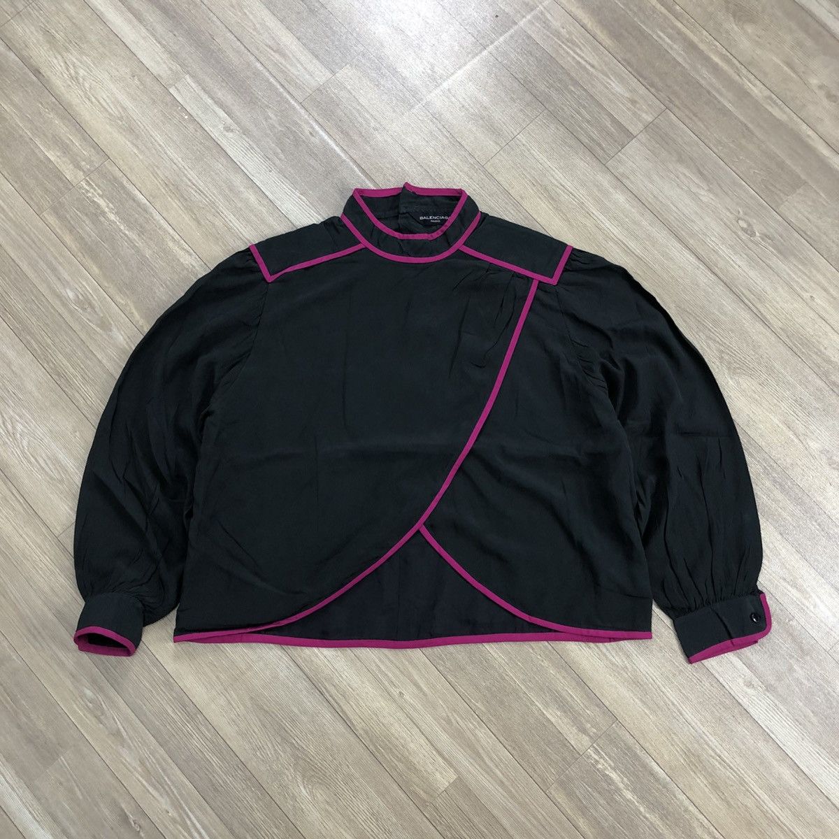 Balenciaga × Vintage Vintage Balenciaga Paris Kimono Style Back Button Up Luxury Size M / US 6-8 / IT 42-44 - 2 Thumbnail