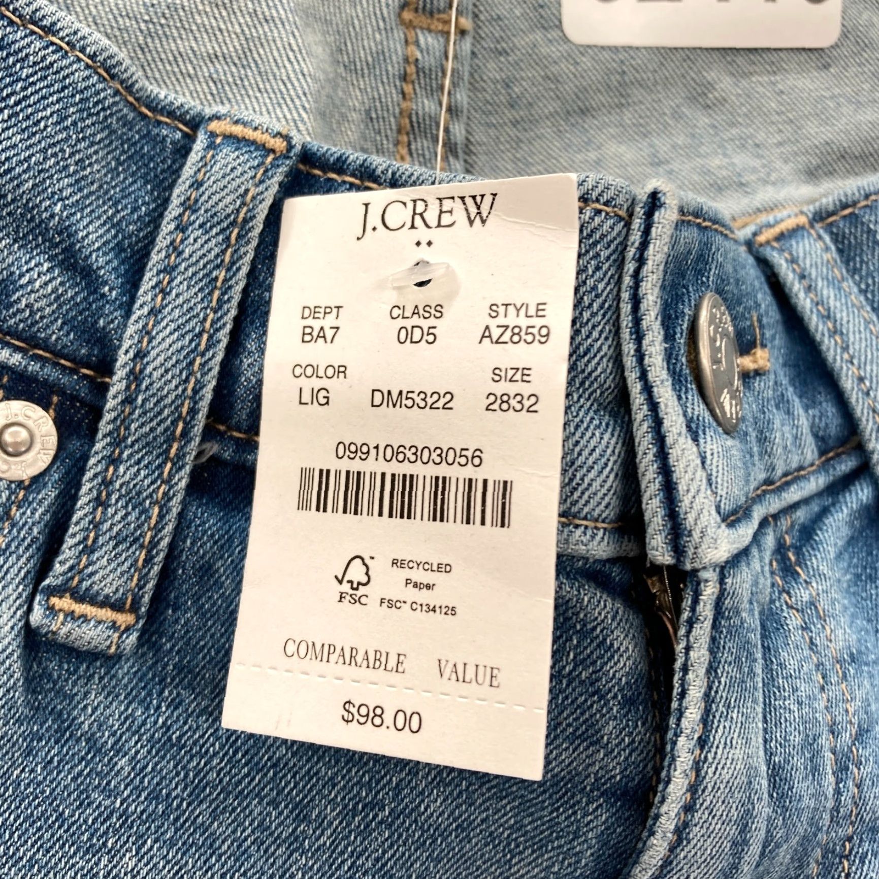 J.Crew J.CREW Flex Jeans Mens 28x32 Slim Straight Blue Denim Mid Rise Preppy Jeans Size US 28 / EU 44 - 5 Thumbnail