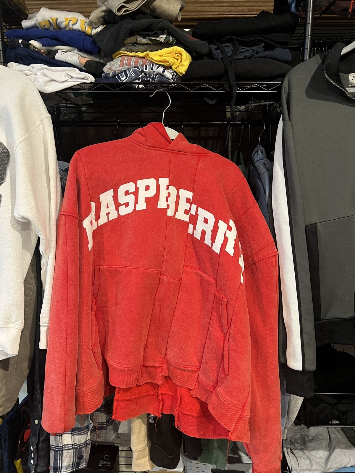 image of The Gv Gallery “ Spliced “ Hoodie in Red, Men's (Size Medium)