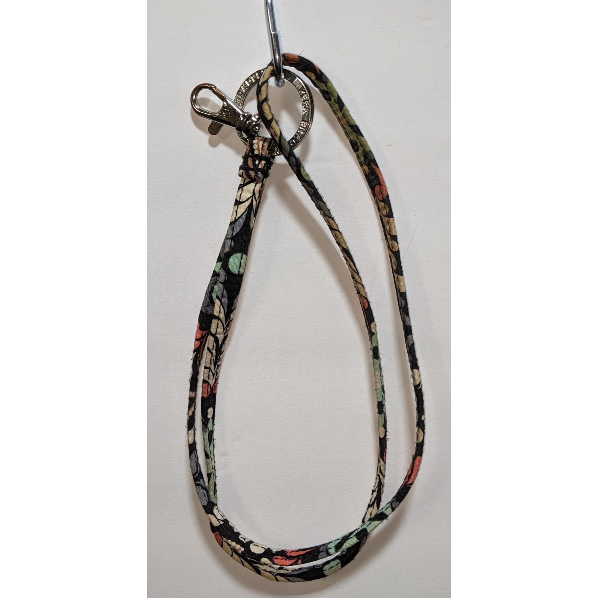 Vera Bradley Vera Bradley Black Floral Fabric Lanyard With Metal Ring & C Size ONE SIZE - 2 Thumbnail