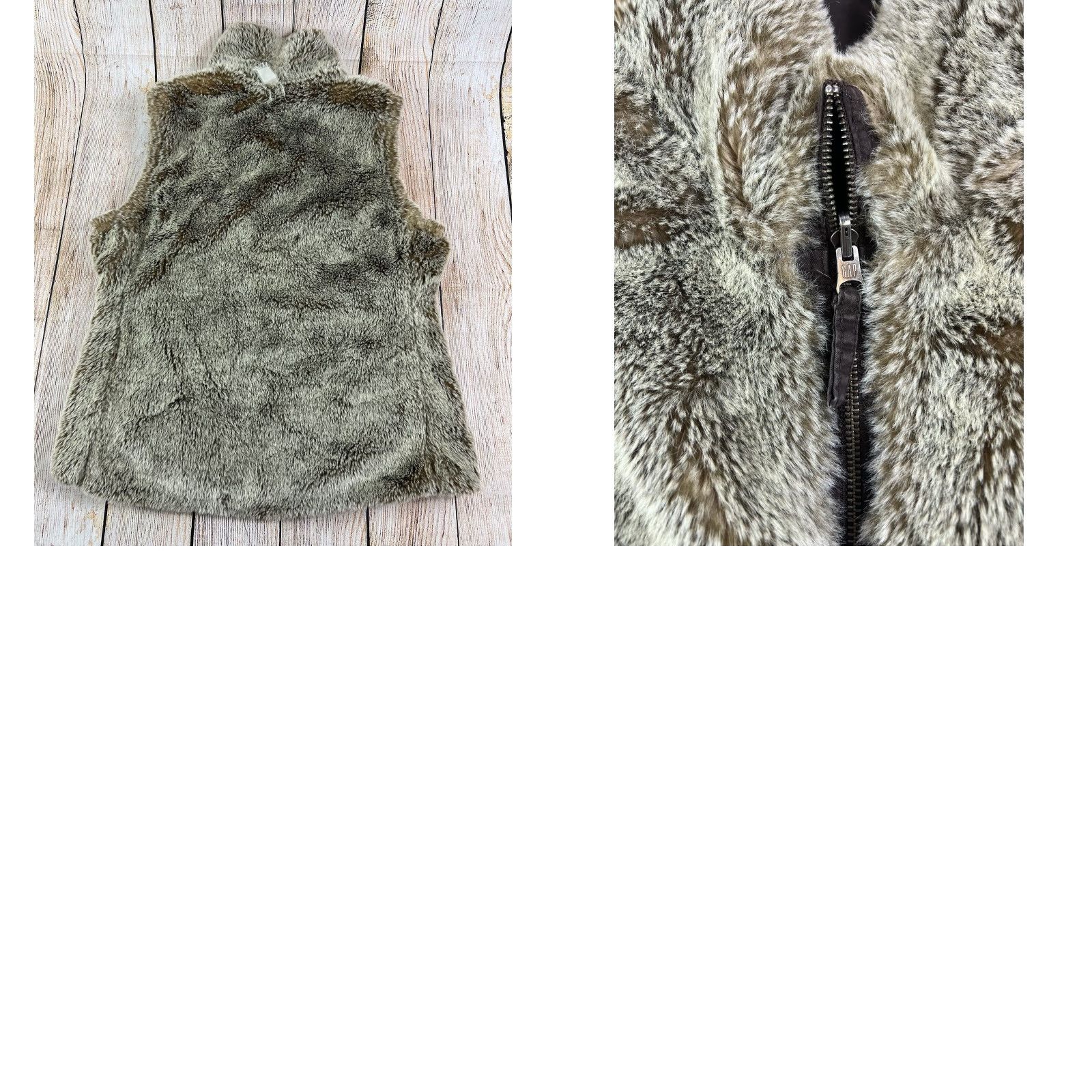 Gap GAP Women Reversible Vest Full Zip Pockets Faux Fur Tan Brown M Vest Women’s Medium Size M / US 6-8 / IT 42-44 - 8 Thumbnail