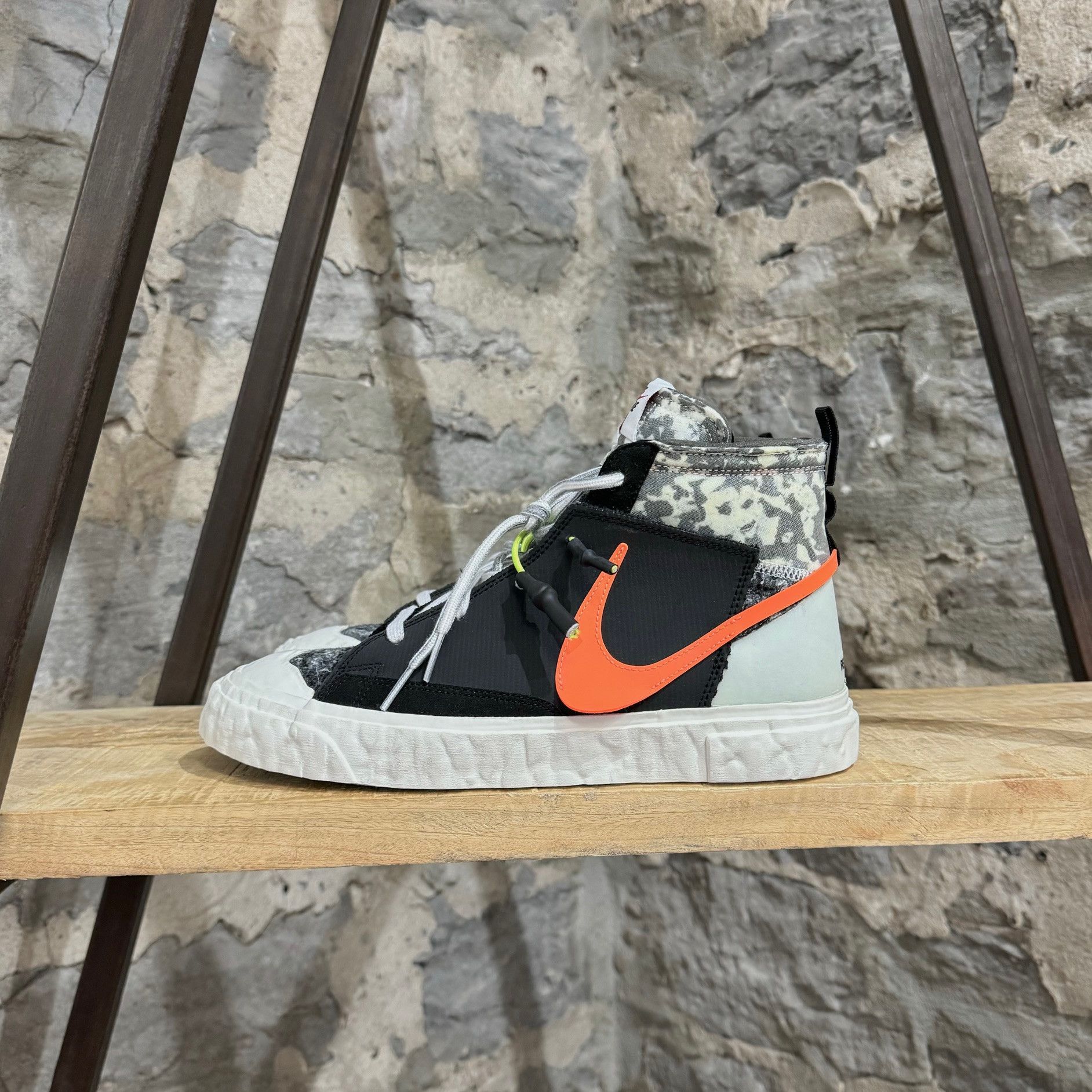 Nike × READYMADE Nike Readymade Blazer Mid Black Orange Sneakers Size US 9.5 / EU 42-43 - 6 Thumbnail