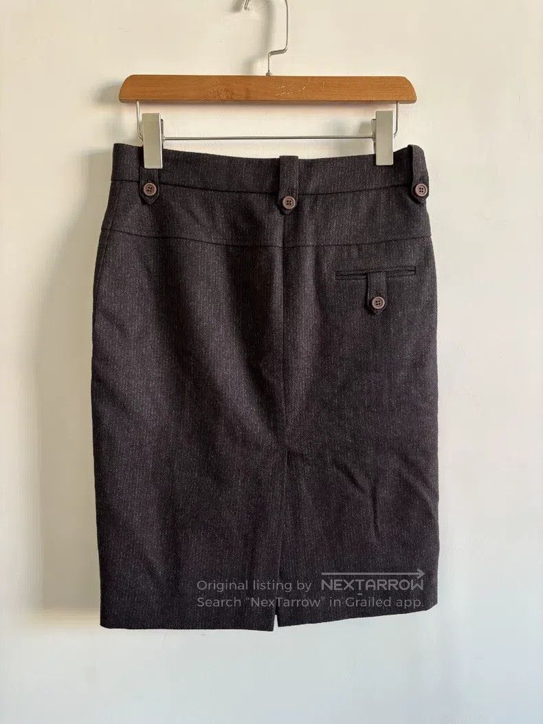 Brunello Cucinelli Brunello Cucinelli Wool striped fabric skirt Size 26" / US 2 / IT 38 - 2 Thumbnail