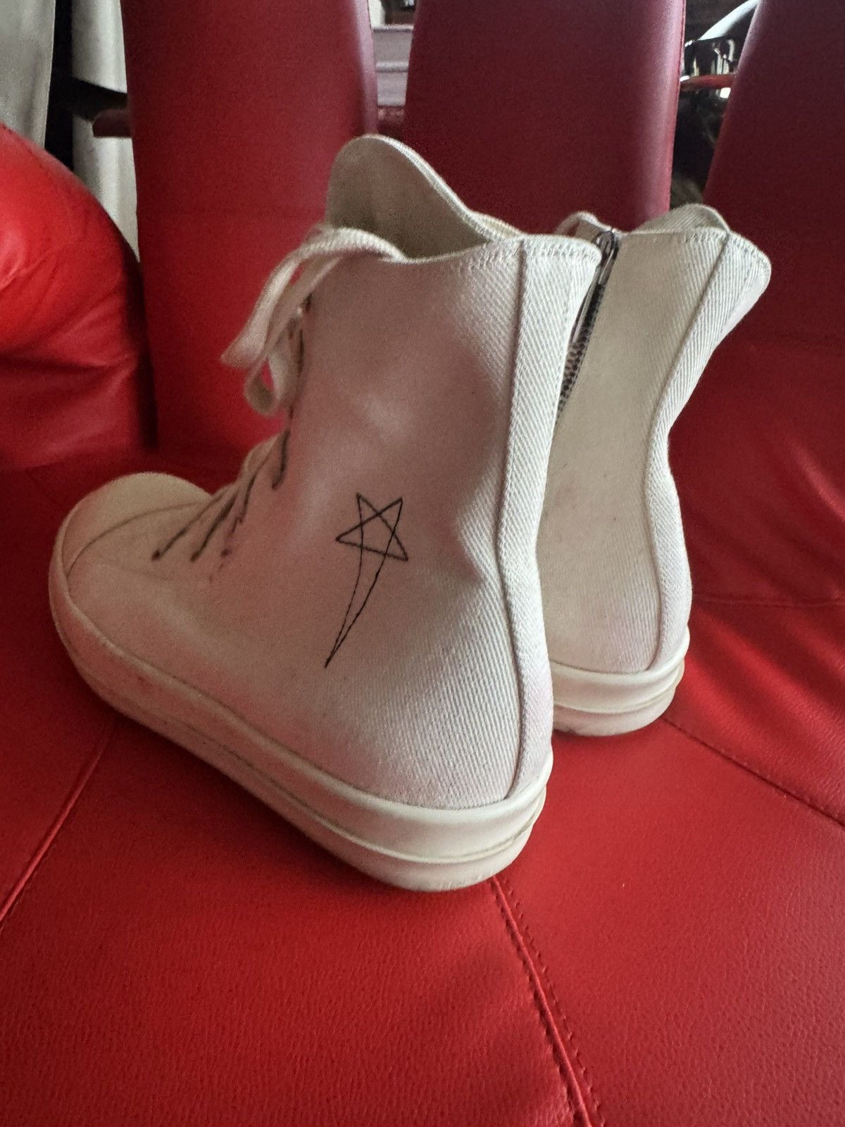 Rick Owens Drkshdw Mens white rick owens size 10 shoes Size US 10 / EU 43 - 3 Thumbnail
