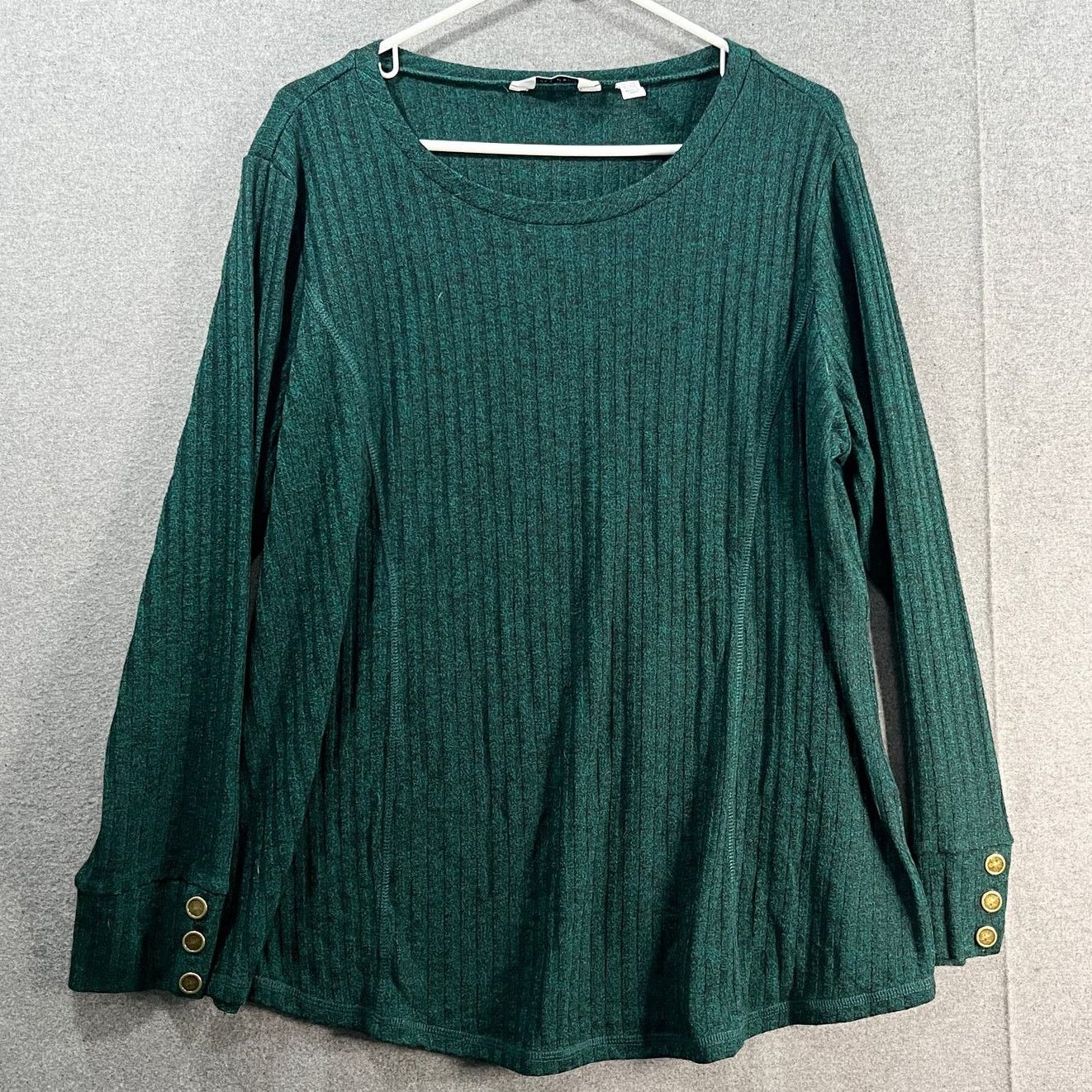 Other Susan Graver Crew Neck Tunic Gem Green Petite 1X Size XL / US 12-14 / IT 48-50 - 1 Thumbnail