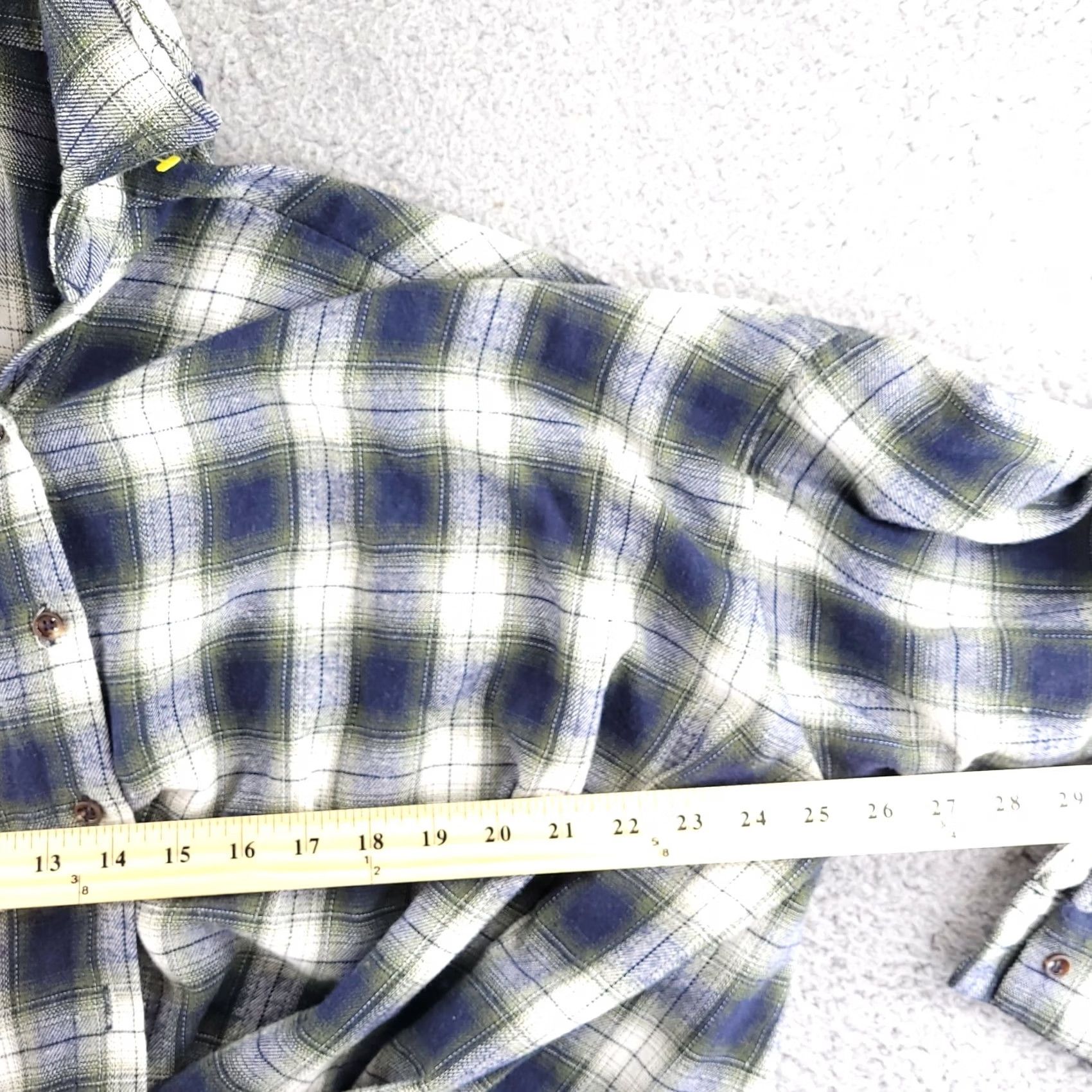 Shein SheIn Flannel Button-Up Shirt Womens Medium Green Plaid Tie Front Collared Long Sleeve Shirt Size M / US 6-8 / IT 42-44 - 5 Thumbnail