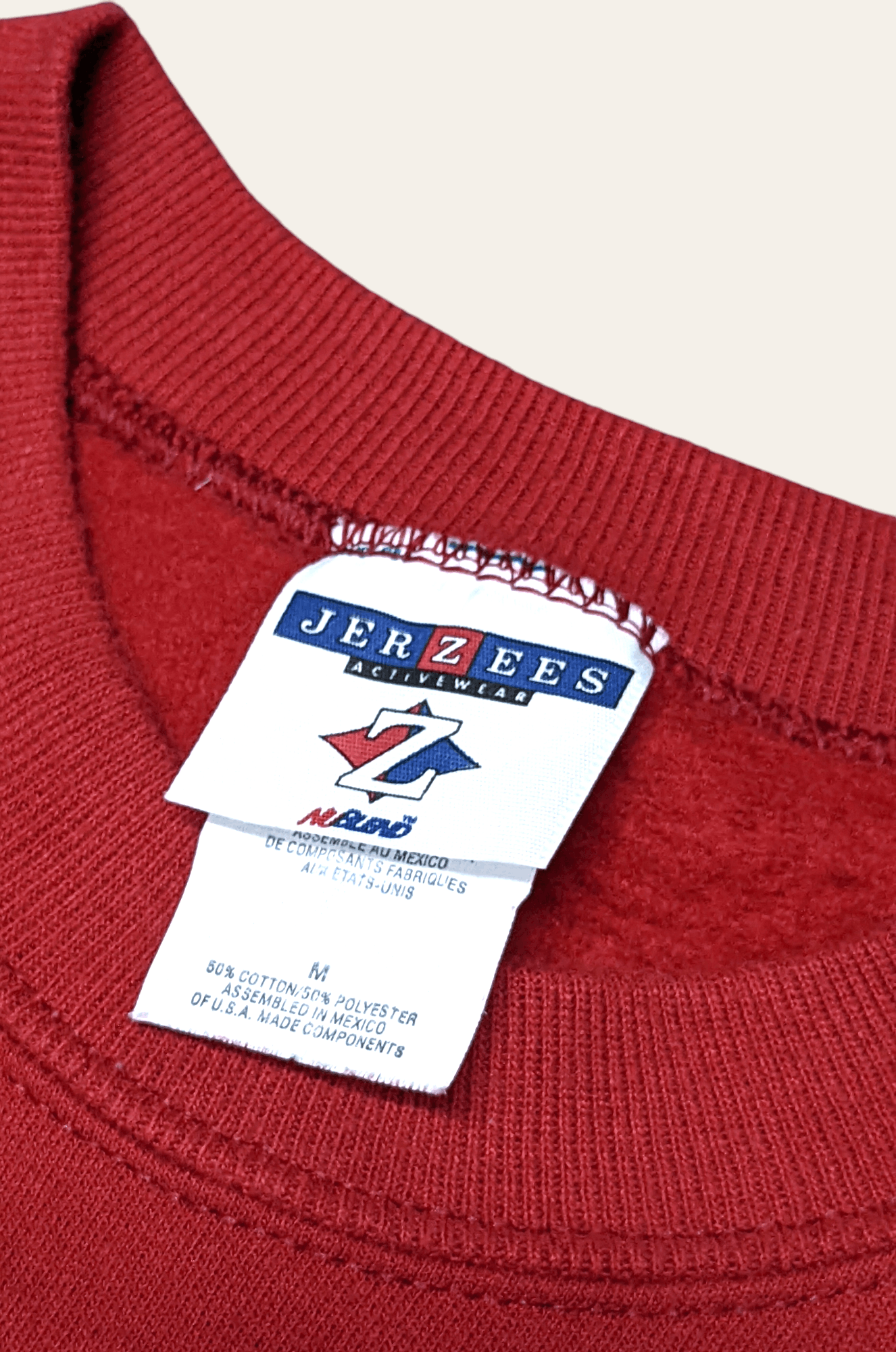 Jerzees × Unsound Rags × Vintage Vintage 90s Jerzees Red Maroon Plain Crewneck Sweatshirt Size US M / EU 48-50 / 2 - 6 Thumbnail