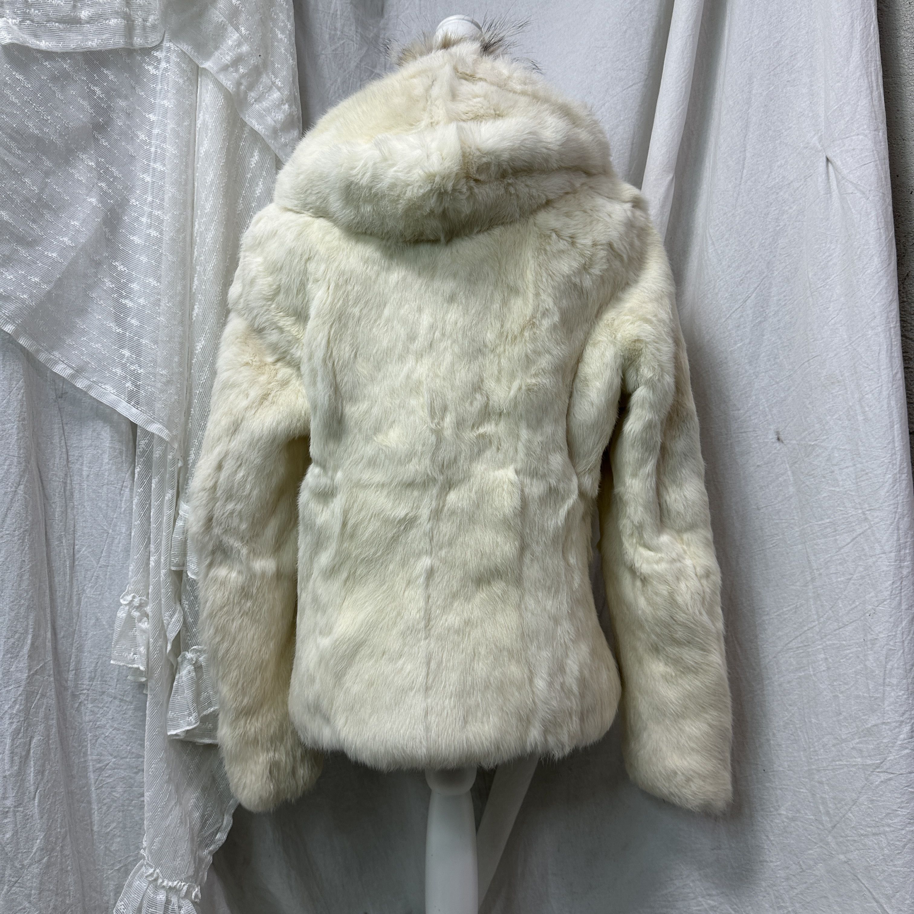 Vintage Vintage Old Money Hooded Real Rabbit Fur 90s Size S / US 4 / IT 40 - 5 Thumbnail