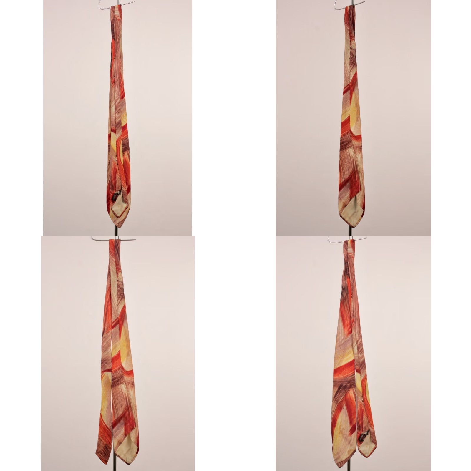 Vintage VINTAGE Hirsch Bros 40s Hand Painted Tie Necktie Men's 1940s Red Purple Tie 47" Long 3.75" Wide Mens Size ONE SIZE - 8 Thumbnail