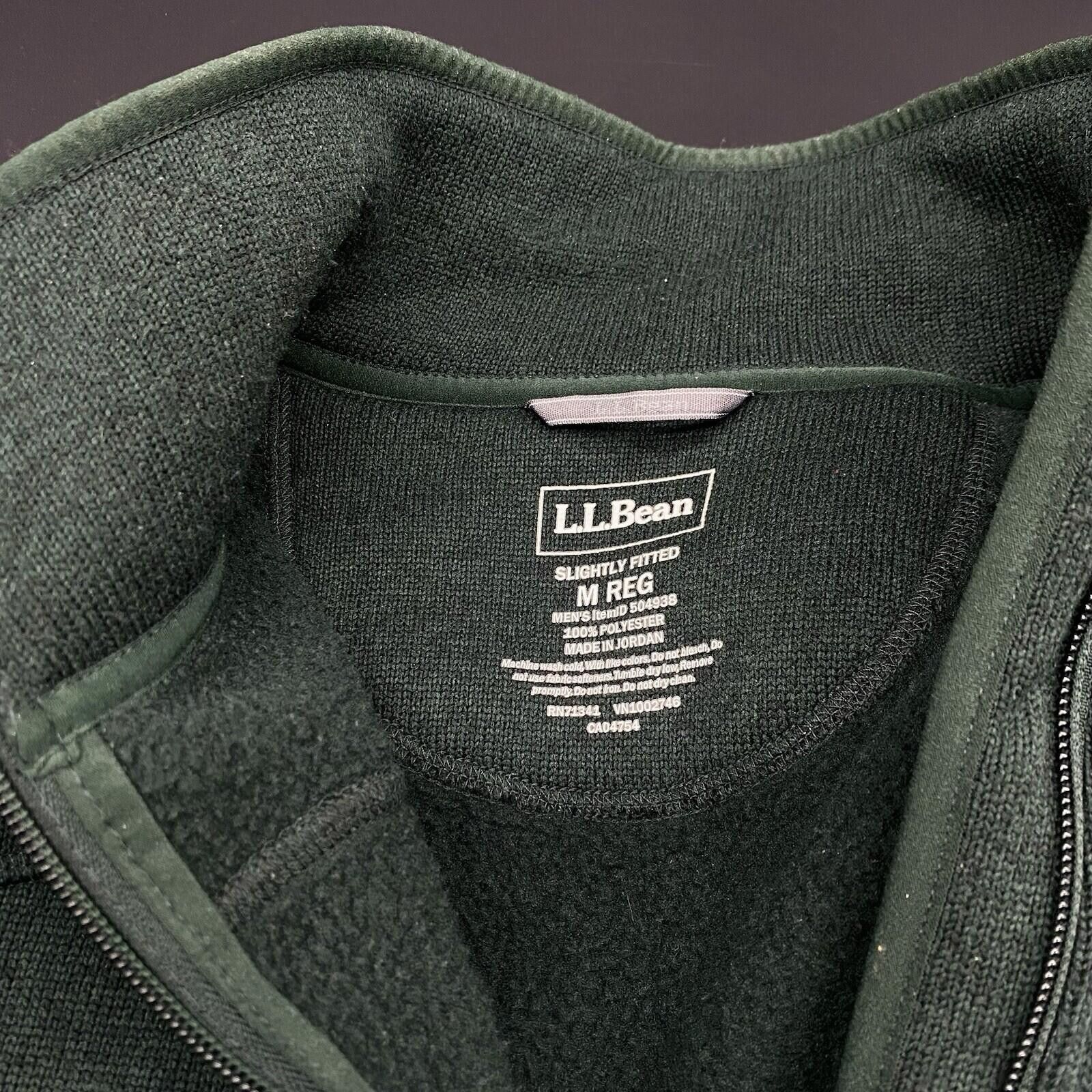 L.L. Bean L.L. Bean Forest Green Sweater Fleece Full-Zip Mens Size L Size US L / EU 52-54 / 3 - 5 Thumbnail