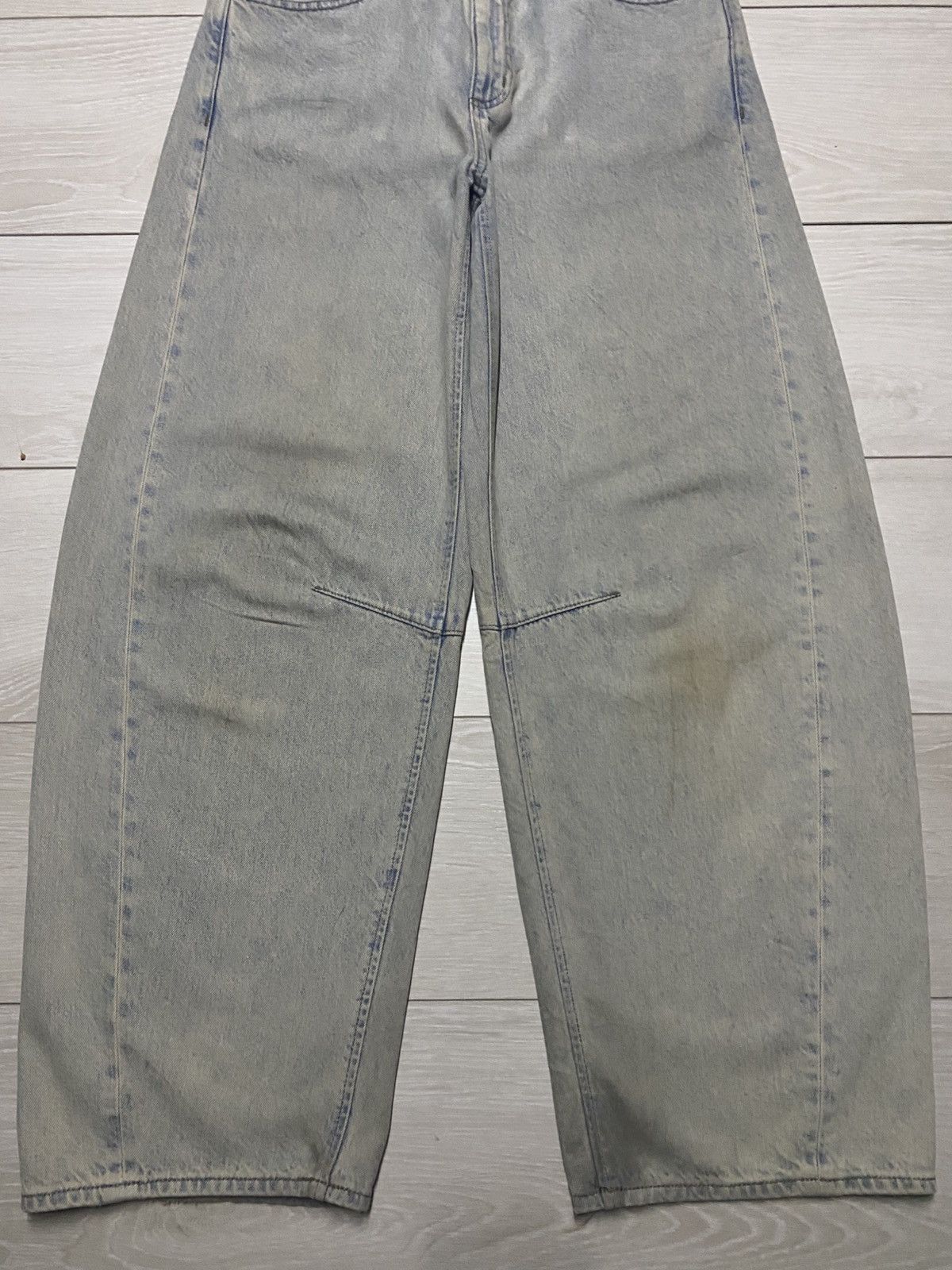 GU × Maison MIHARA YASUHIRO Vintage Gu Denim Mud Wash Super Baggy Jeans Size US 30 / EU 46 - 5 Thumbnail