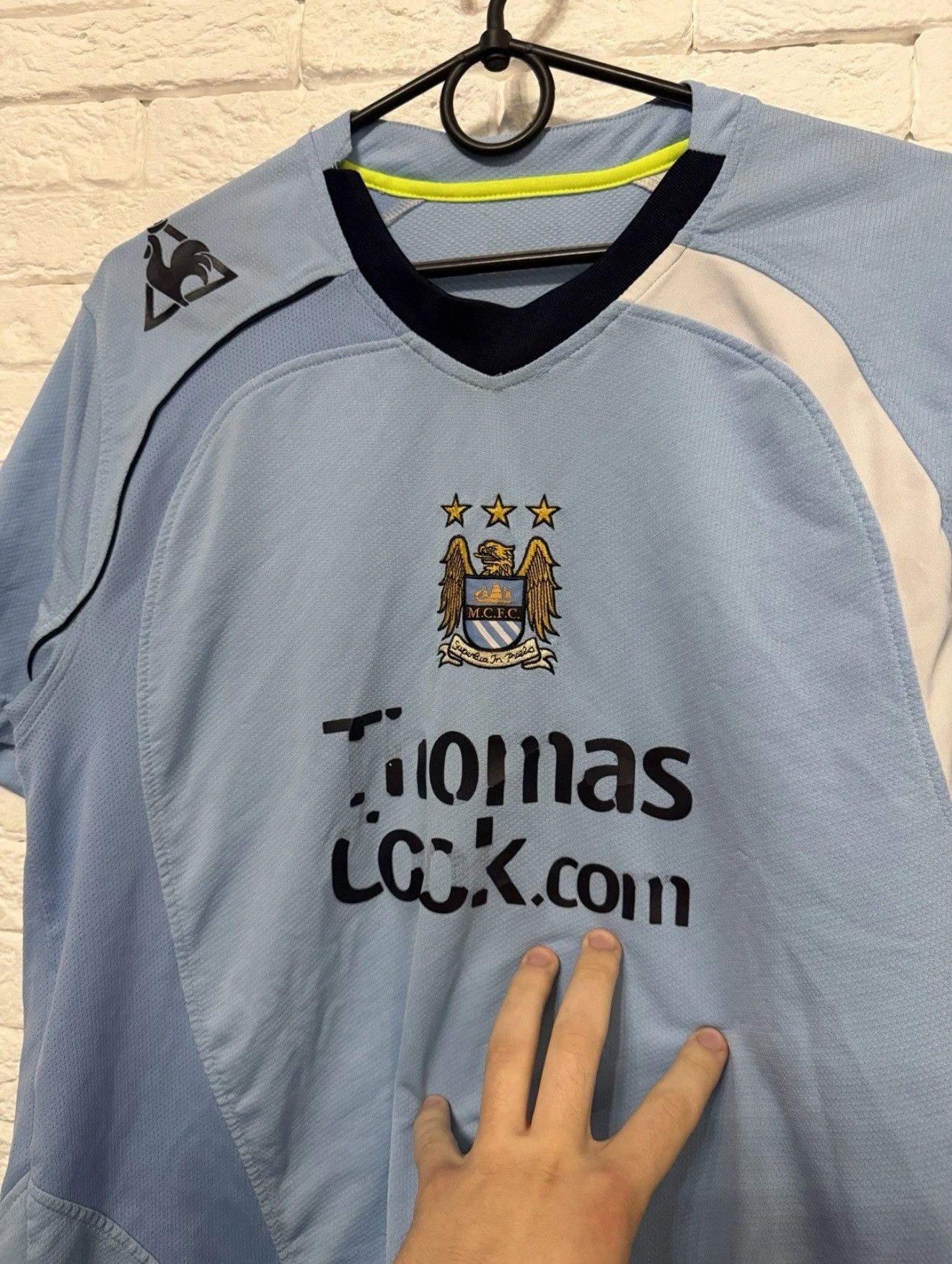 Le Coq Sportif Le Coq Sportif Manchester City 08/09 Jersey Home Shirt Size US L / EU 52-54 / 3 - 3 Thumbnail